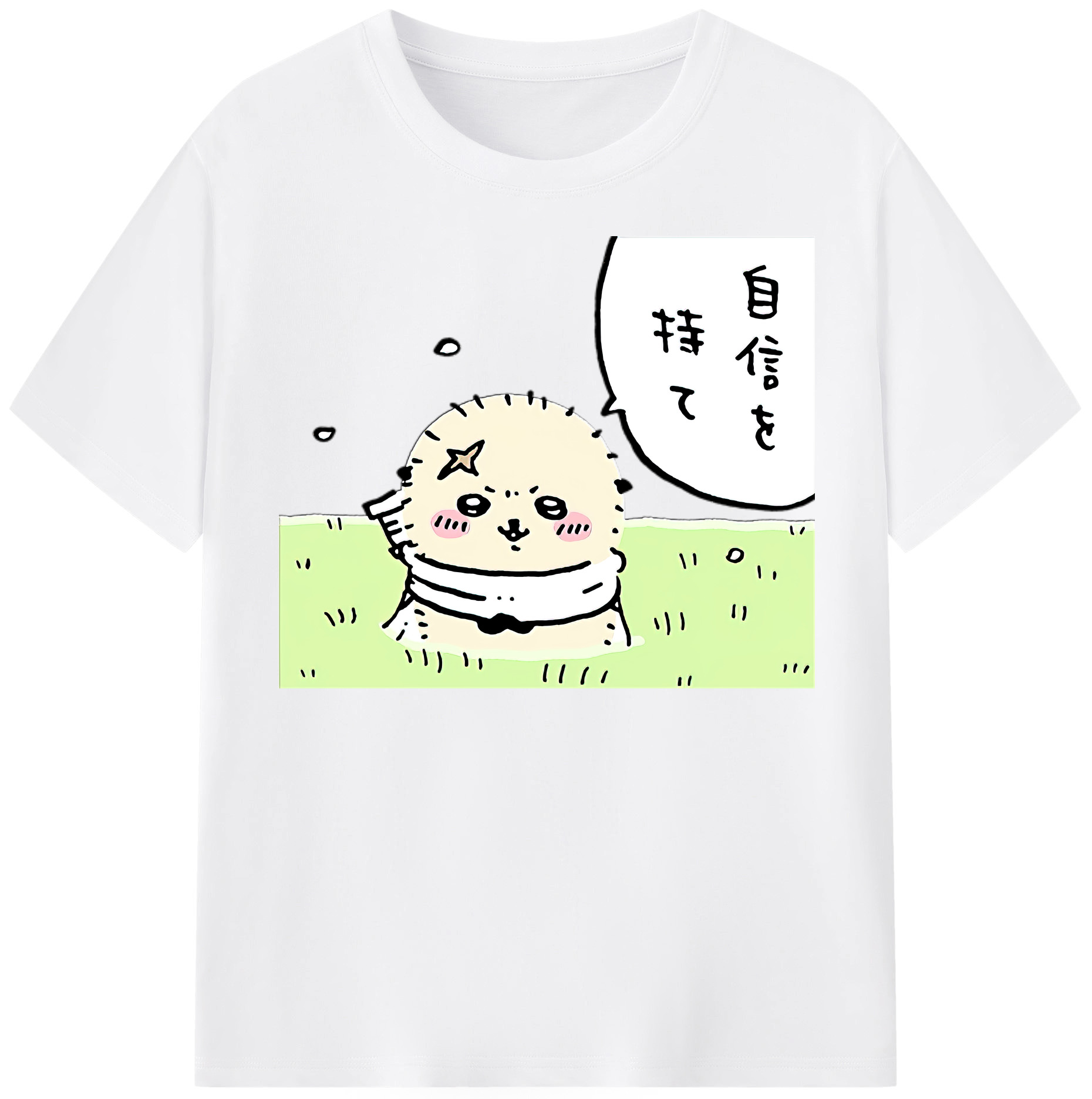 （画像用） ちいかわ ラッコ Chii-kawa Sea otter 綿100％半袖Tシャツ（フロントプリント）