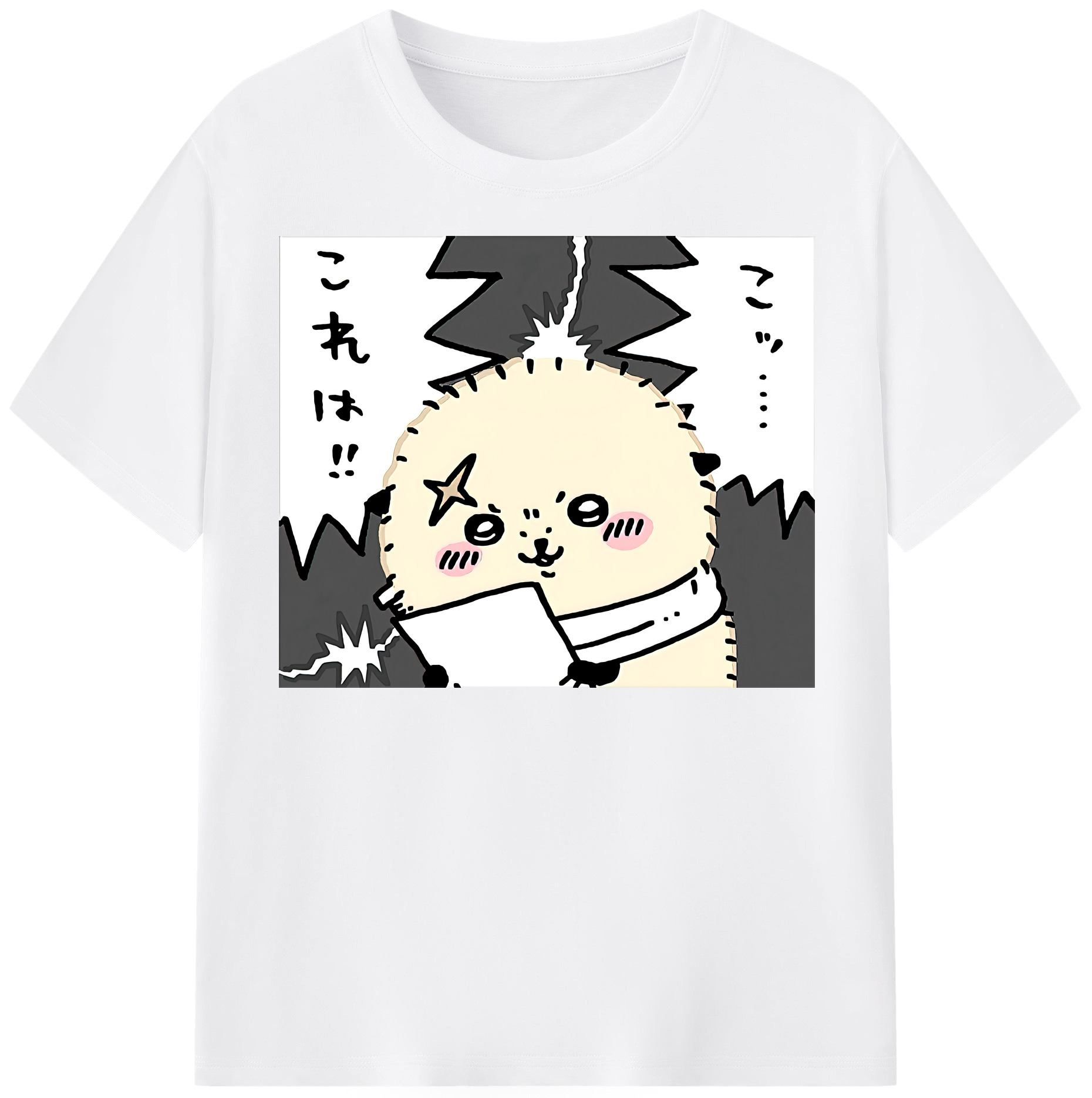 （画像用） ちいかわ ラッコ Chii-kawa Sea otter 綿100％半袖Tシャツ（フロントプリント）