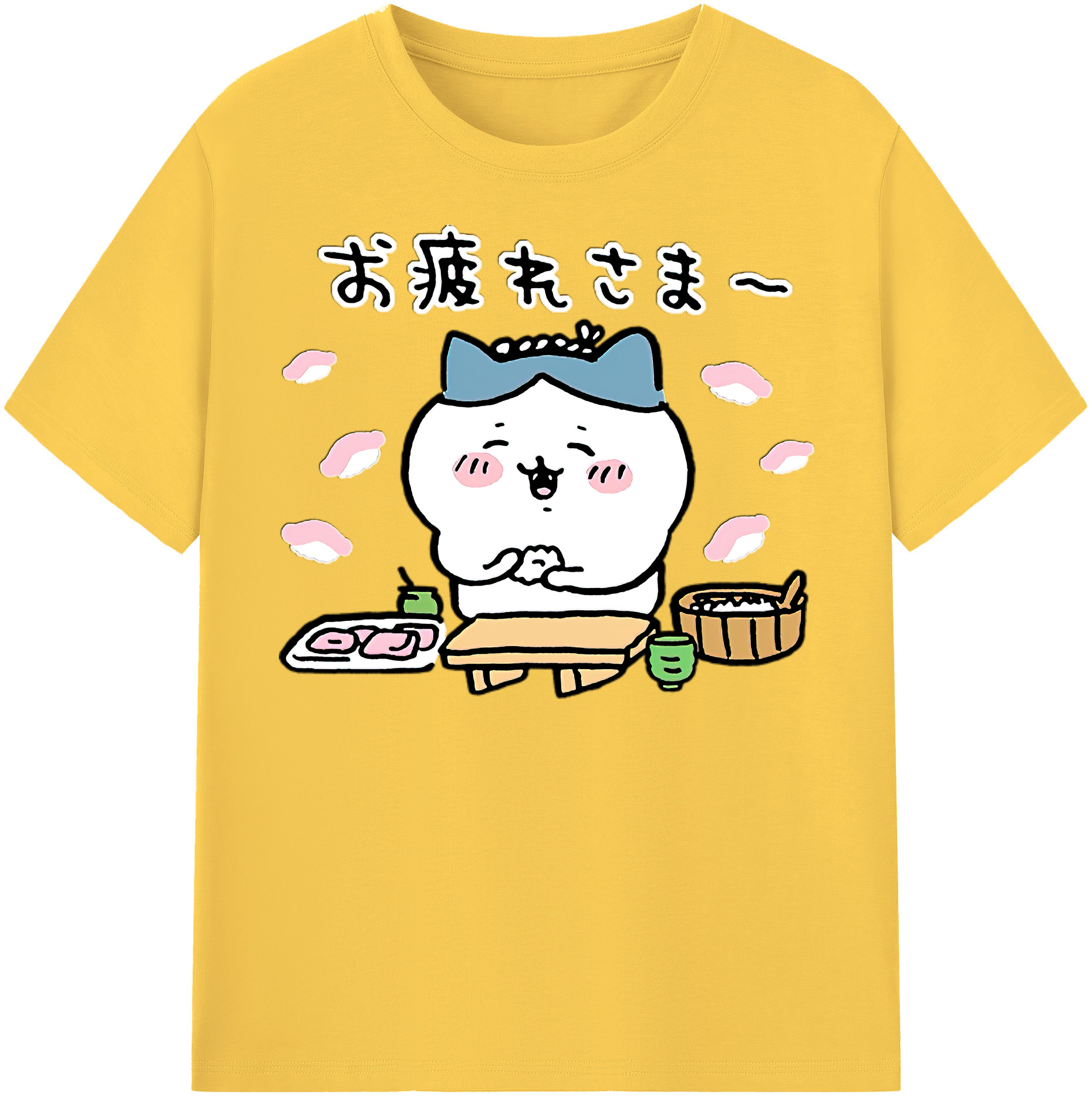 （画像用） ちいかわ ハチワレ Chii-kawa hachiware 綿100％半袖Tシャツ（フロントプリント）