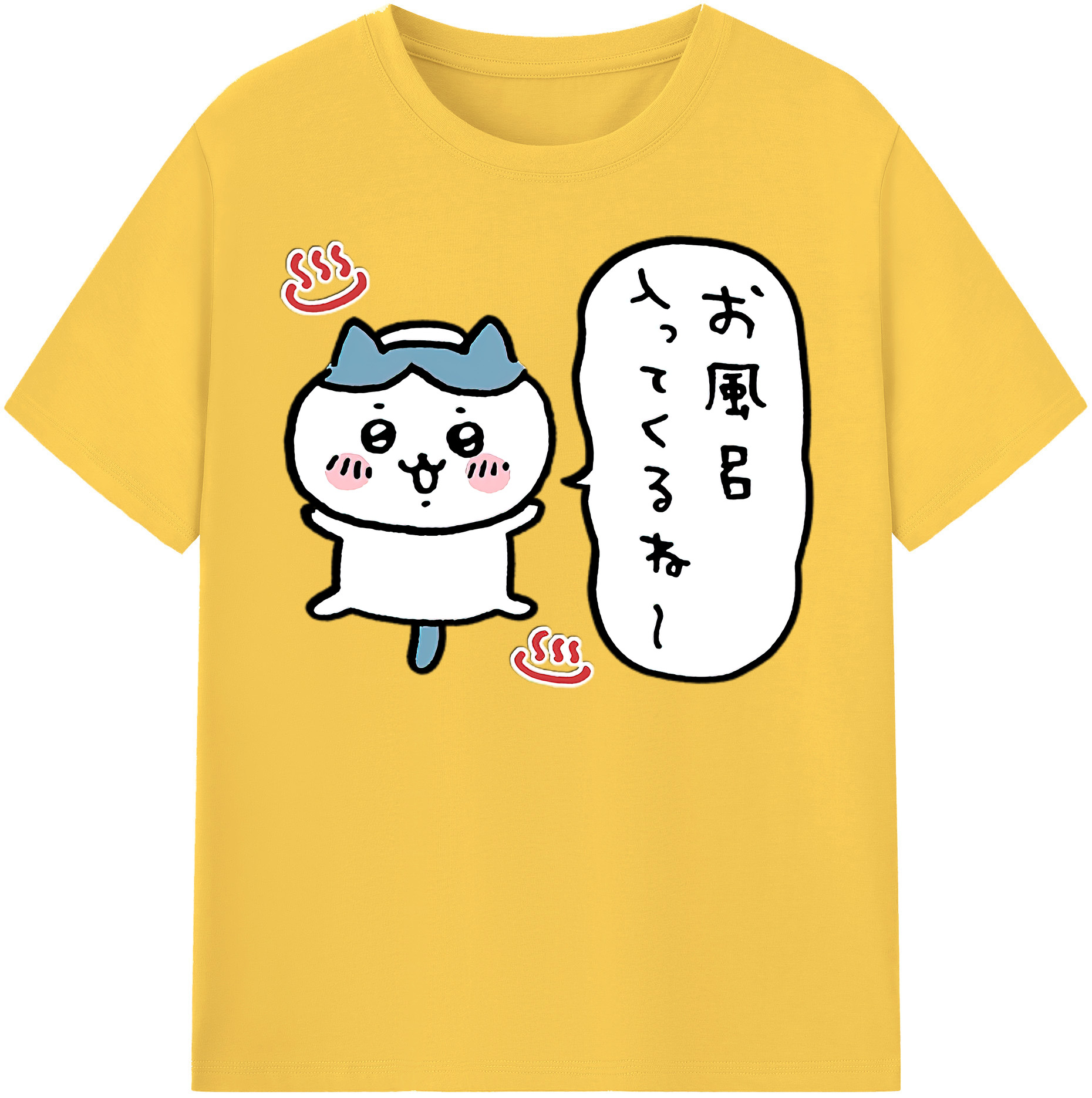（画像用） ちいかわ ハチワレ Chii-kawa hachiware 綿100％半袖Tシャツ（フロントプリント）