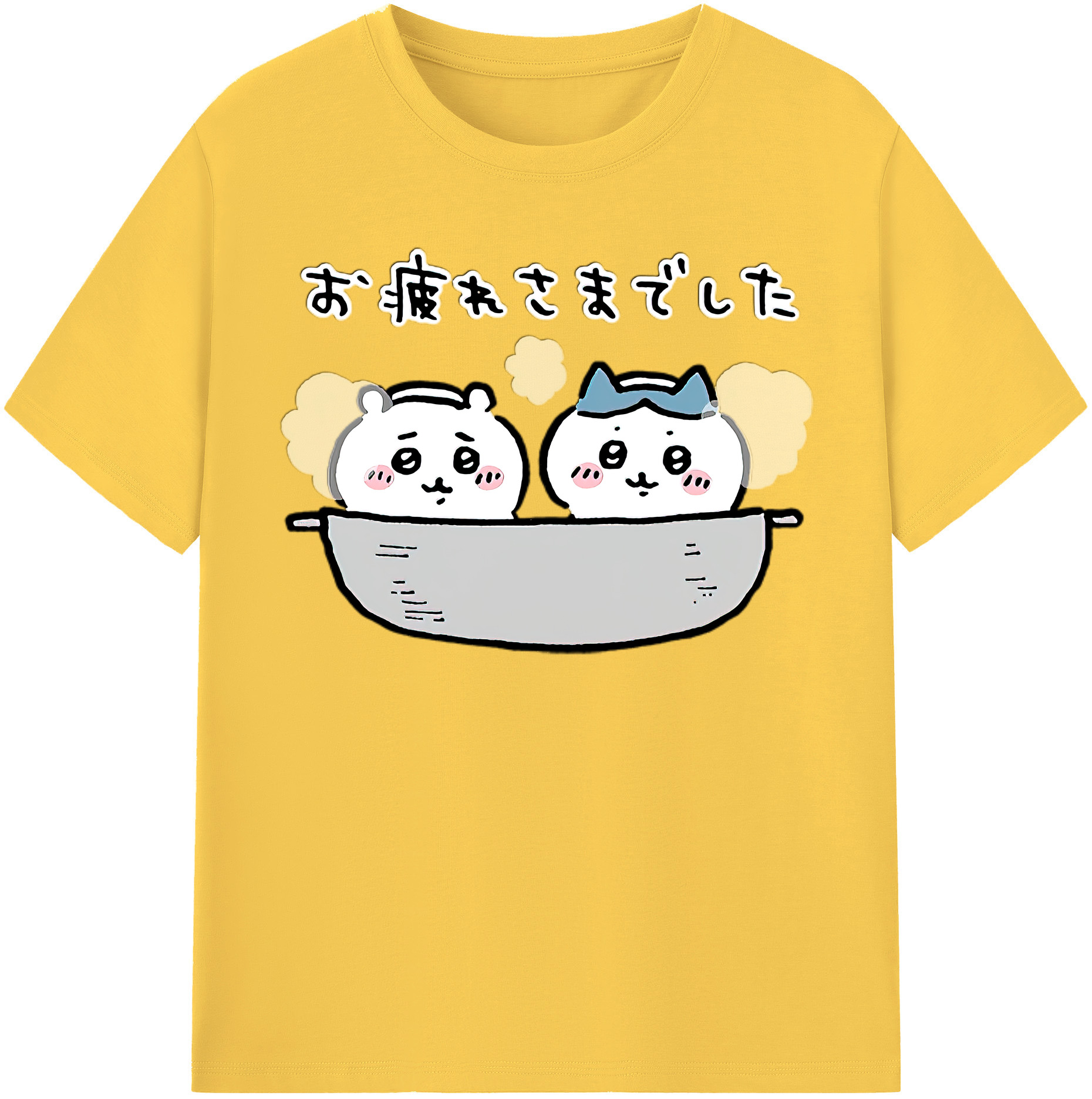 （画像用） ちいかわ ハチワレ Chii-kawa hachiware 綿100％半袖Tシャツ（フロントプリント）
