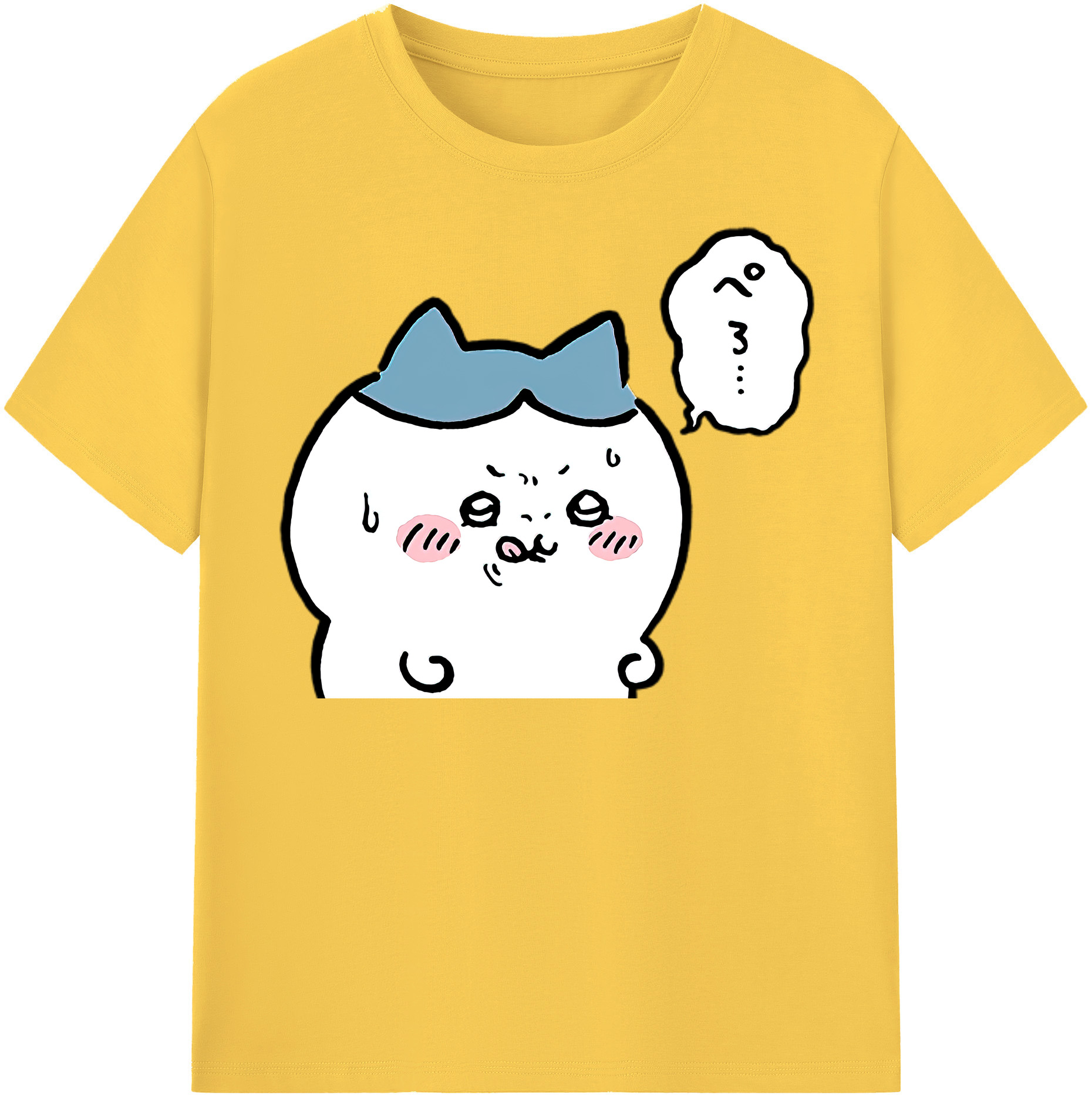 （画像用） ちいかわ ハチワレ Chii-kawa hachiware 綿100％半袖Tシャツ（フロントプリント）