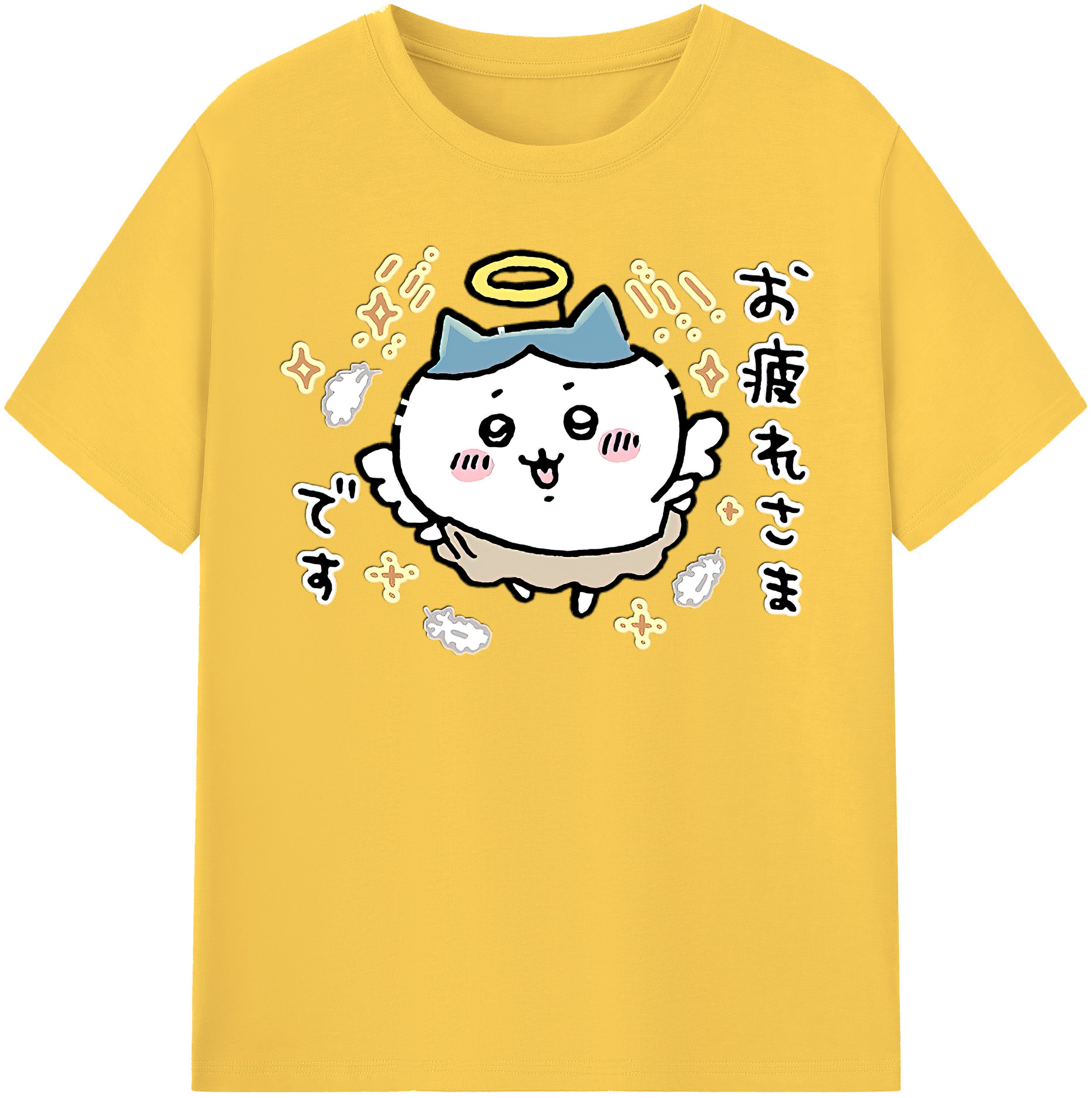 （画像用） ちいかわ ハチワレ Chii-kawa hachiware 綿100％半袖Tシャツ（フロントプリント）