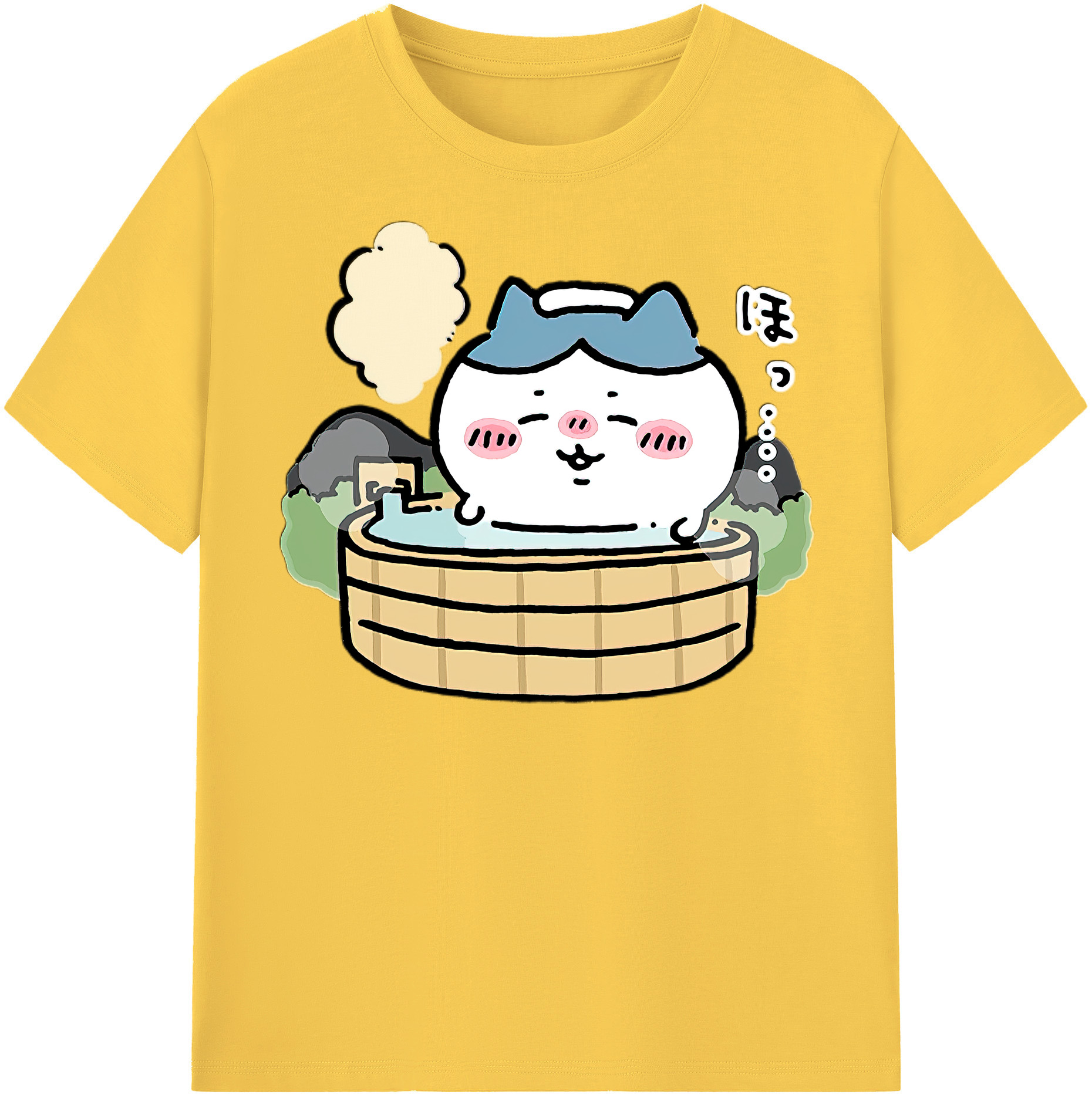 （画像用） ちいかわ ハチワレ Chii-kawa hachiware 綿100％半袖Tシャツ（フロントプリント）