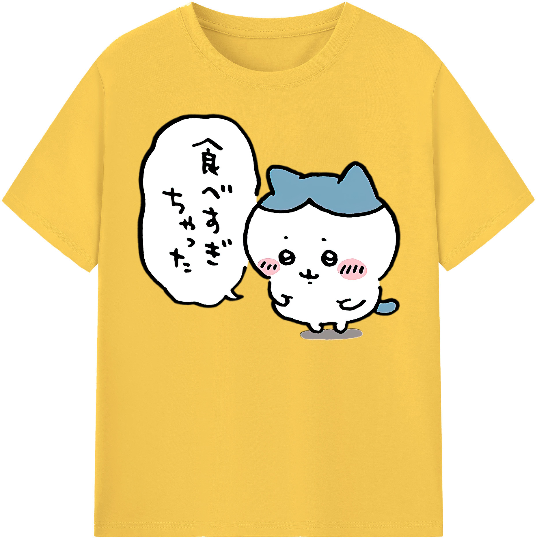 （画像用） ちいかわ ハチワレ Chii-kawa hachiware 綿100％半袖Tシャツ（フロントプリント）