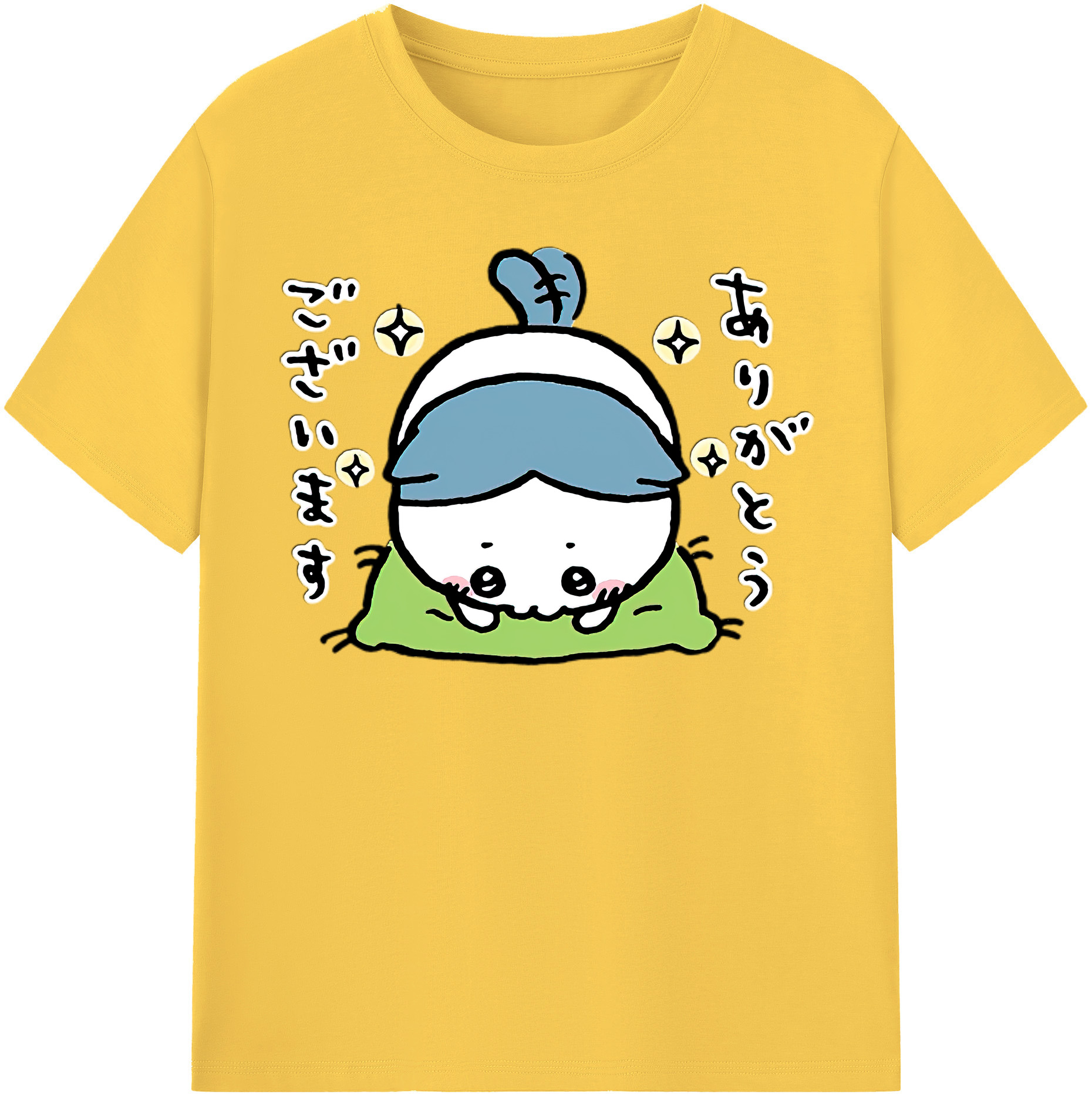 （画像用） ちいかわ ハチワレ Chii-kawa hachiware 綿100％半袖Tシャツ（フロントプリント）