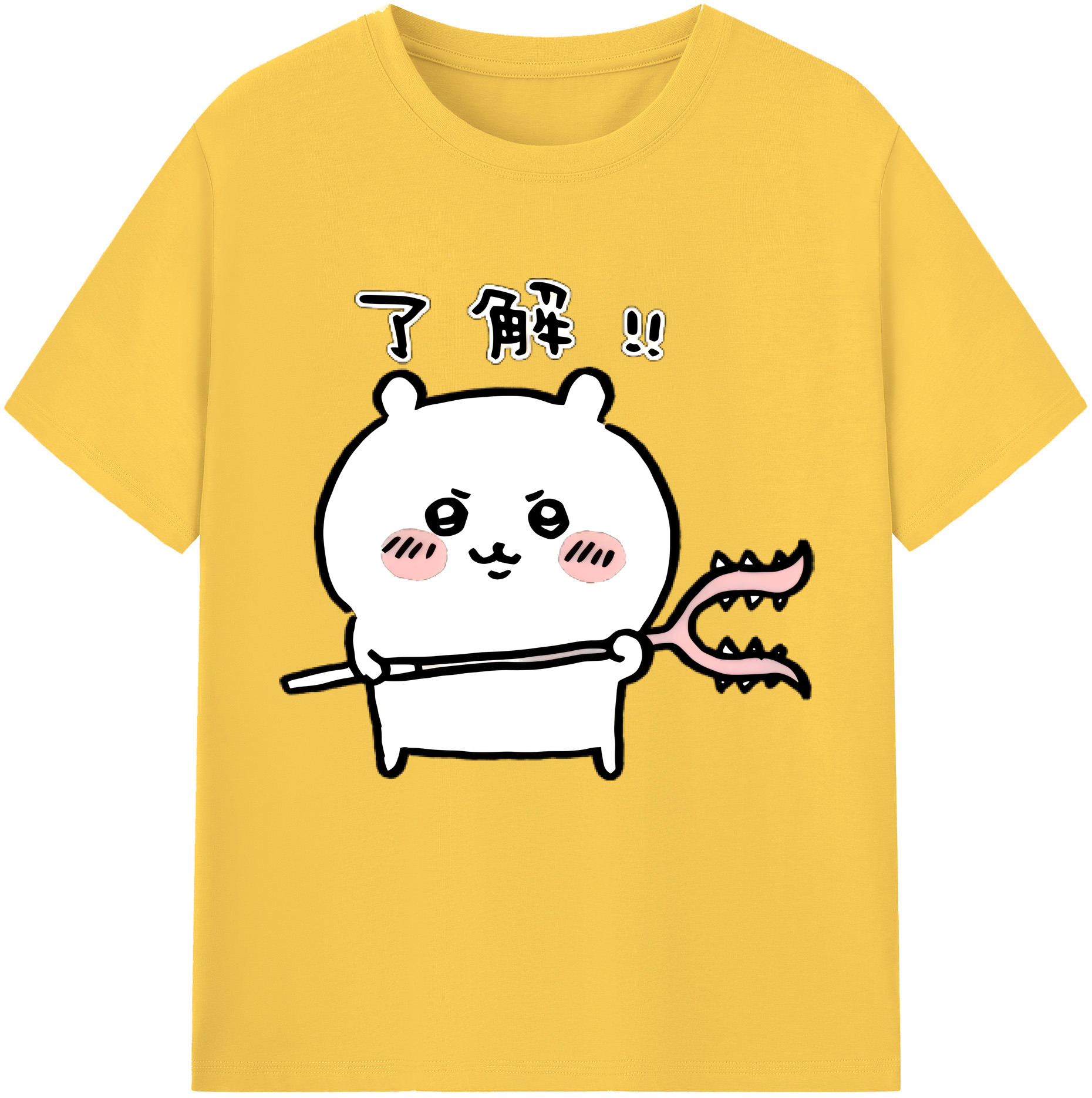 （画像用） ちいかわ ちいかわ Chii-kawa chiikawa 綿100％半袖Tシャツ（フロントプリント）