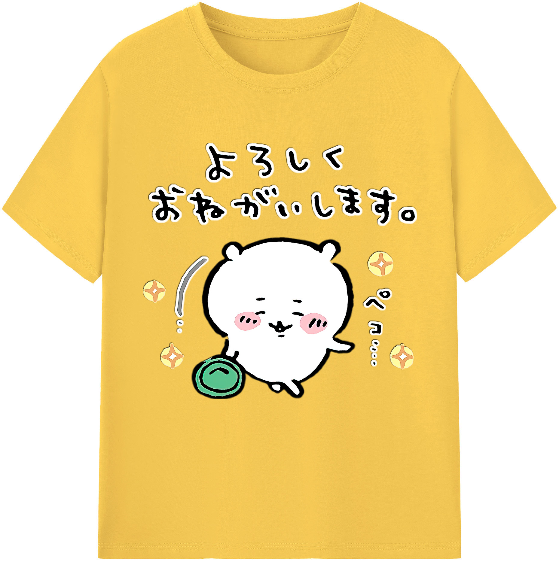 （画像用） ちいかわ ちいかわ Chii-kawa chiikawa 綿100％半袖Tシャツ（フロントプリント）