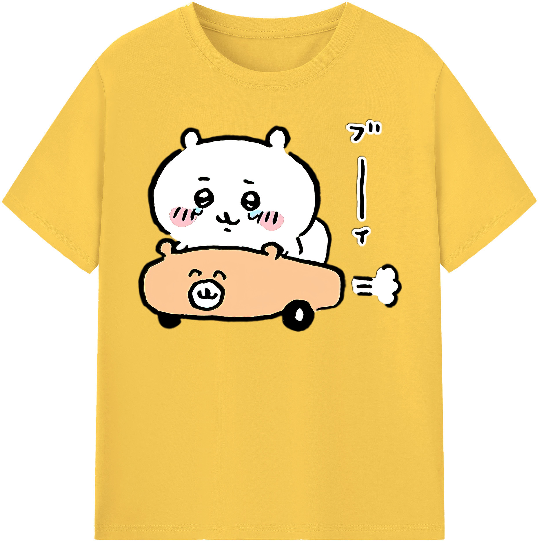 （画像用） ちいかわ ちいかわ Chii-kawa chiikawa 綿100％半袖Tシャツ（フロントプリント）