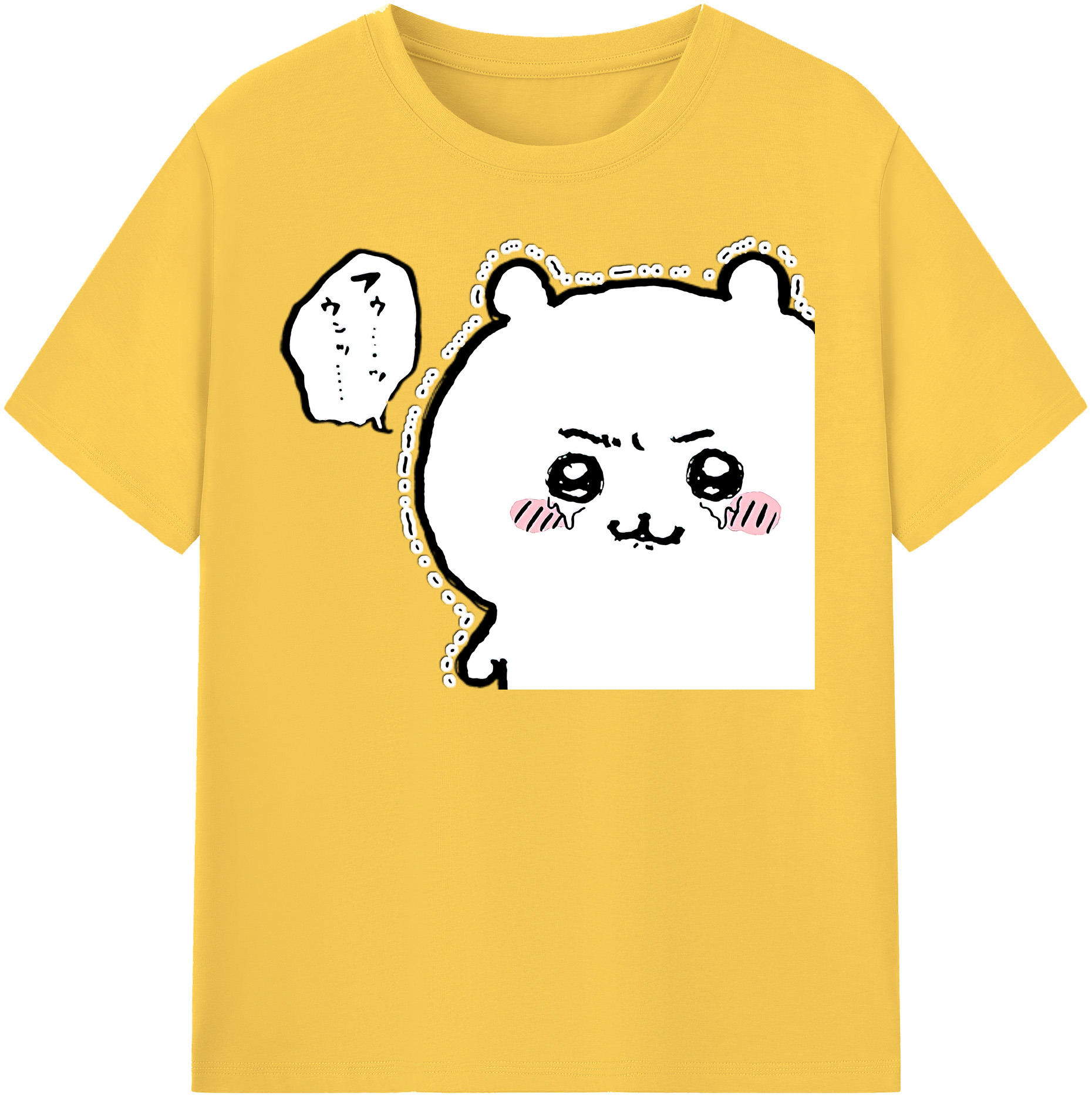 （画像用） ちいかわ ちいかわ Chii-kawa chiikawa 綿100％半袖Tシャツ（フロントプリント）