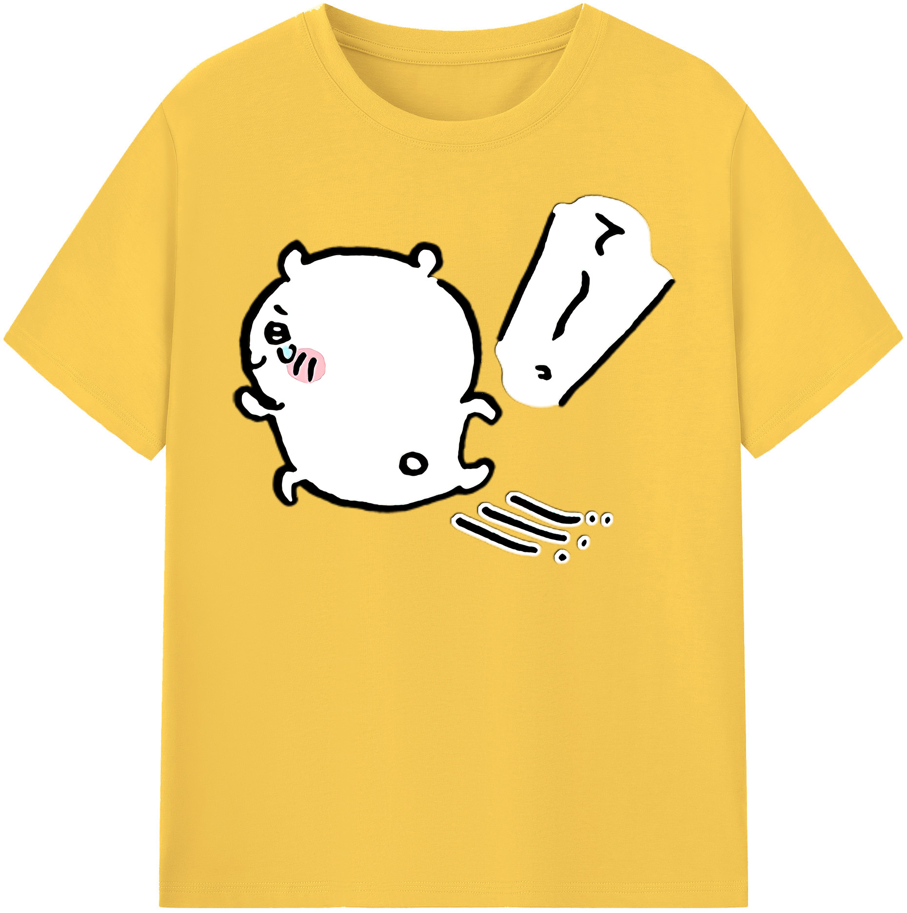 （画像用） ちいかわ ちいかわ Chii-kawa chiikawa 綿100％半袖Tシャツ（フロントプリント）