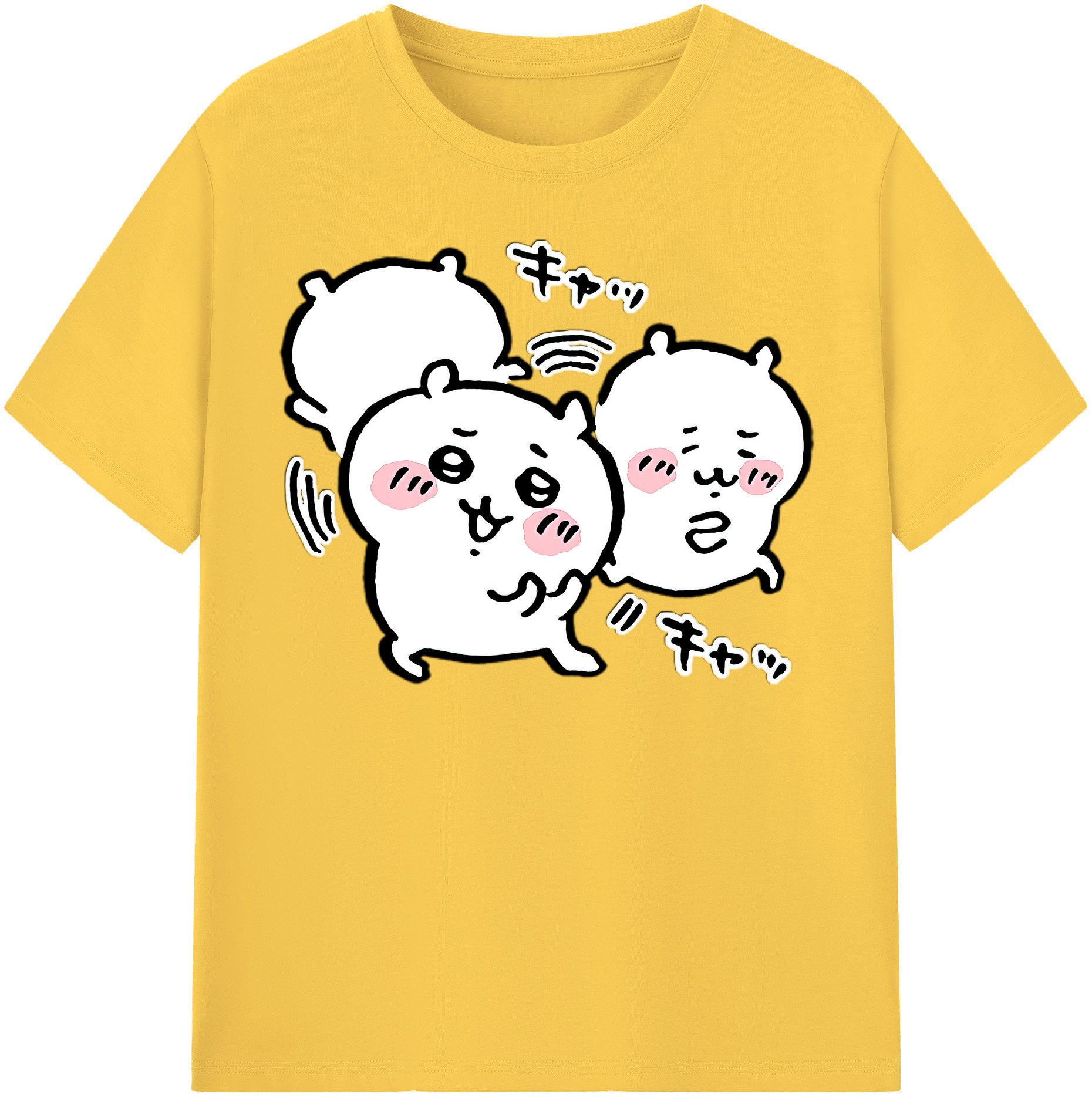 （画像用） ちいかわ ちいかわ Chii-kawa chiikawa 綿100％半袖Tシャツ（フロントプリント）