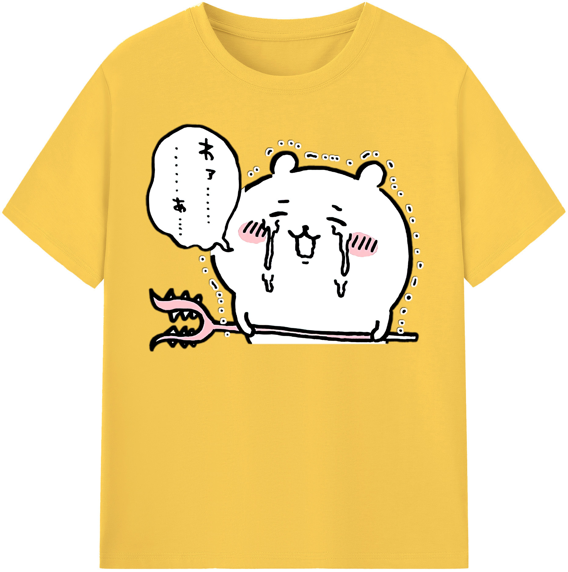 （画像用） ちいかわ ちいかわ Chii-kawa chiikawa 綿100％半袖Tシャツ（フロントプリント）