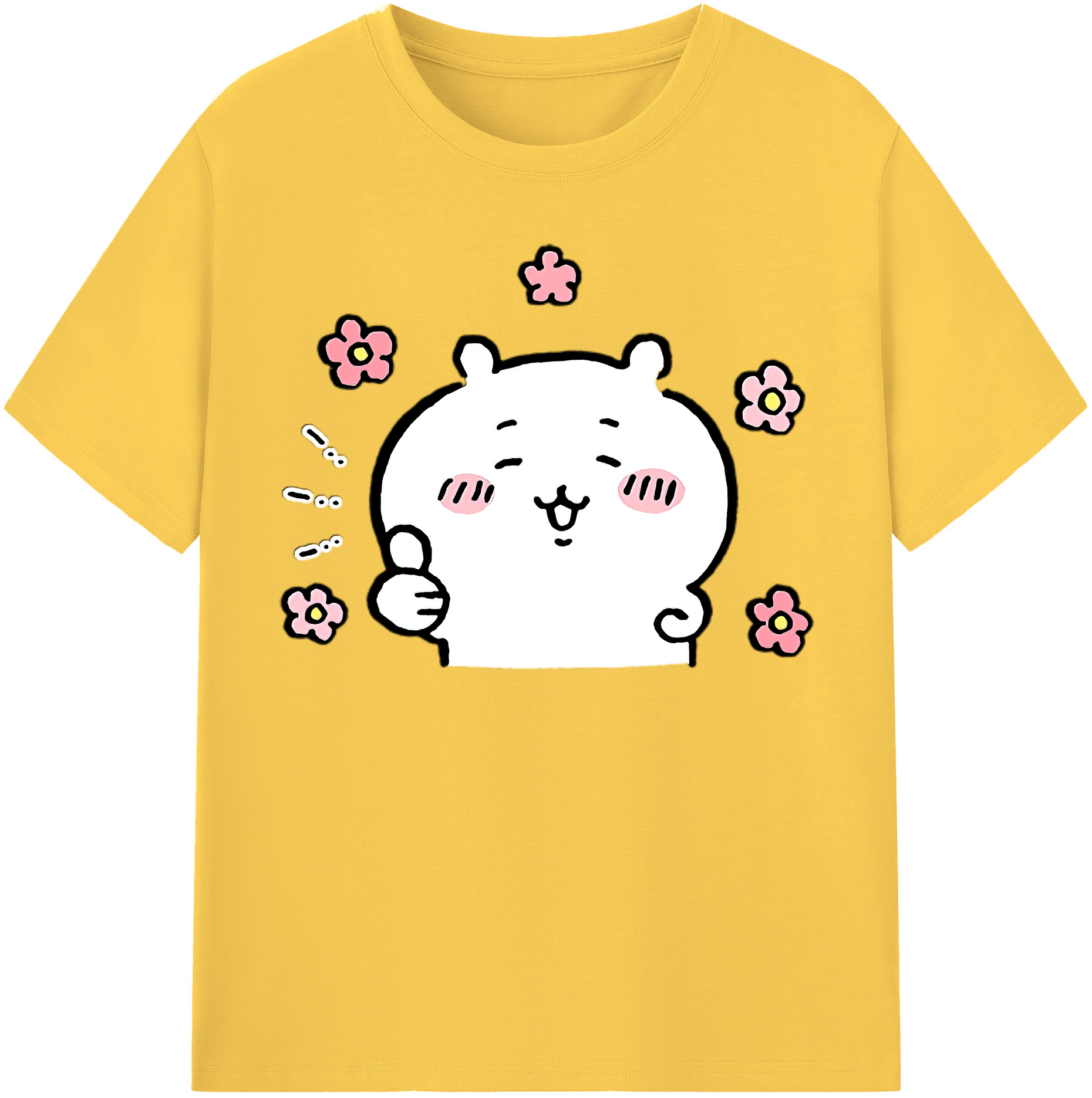 （画像用） ちいかわ ちいかわ Chii-kawa chiikawa 綿100％半袖Tシャツ（フロントプリント）