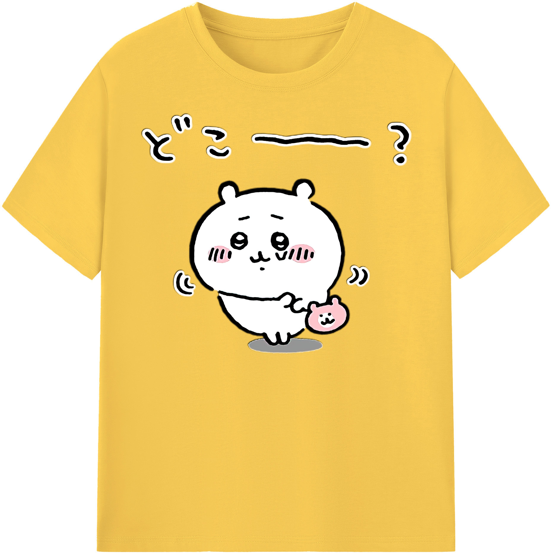 （画像用） ちいかわ ちいかわ Chii-kawa chiikawa 綿100％半袖Tシャツ（フロントプリント）