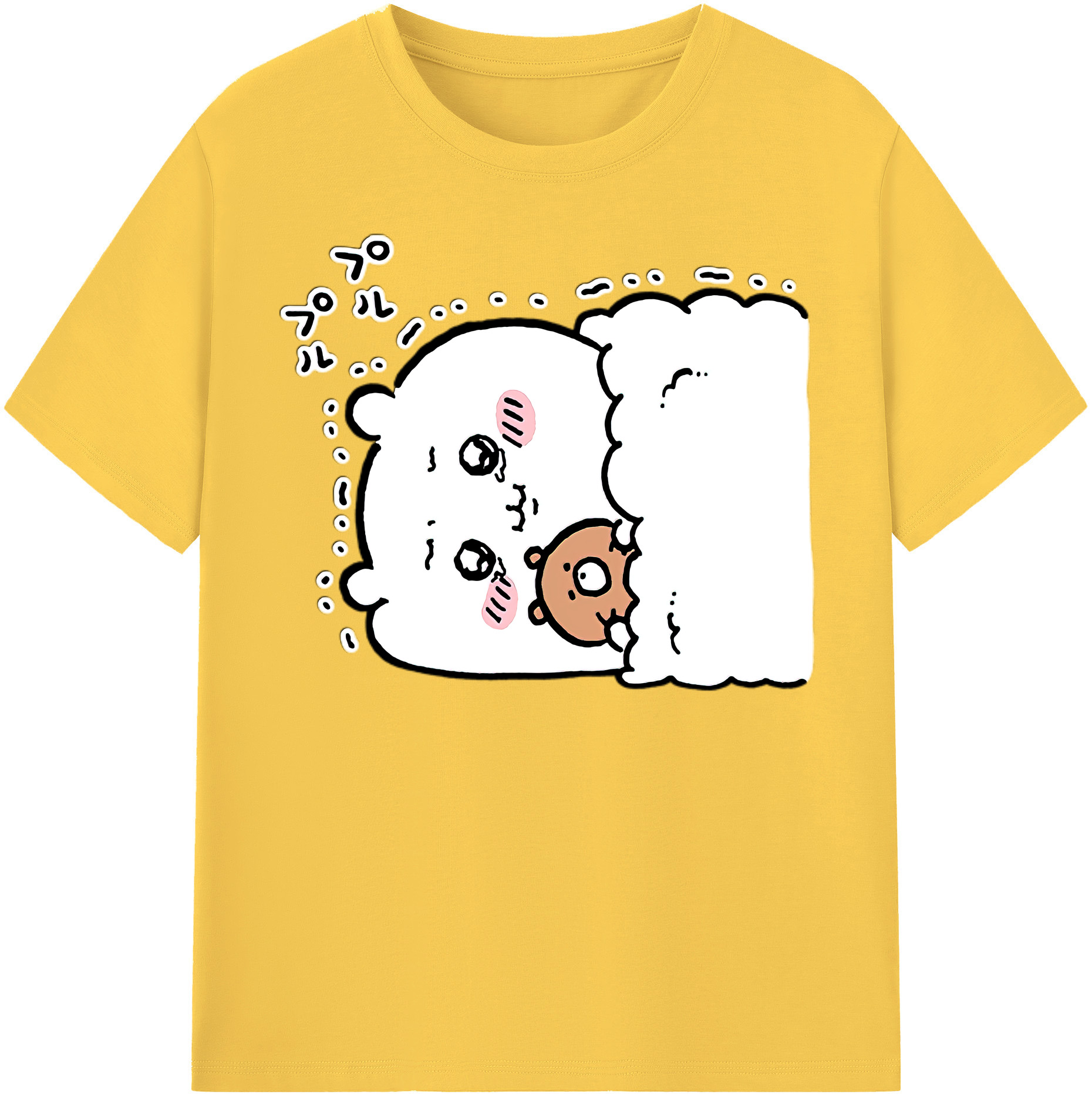 （画像用） ちいかわ ちいかわ Chii-kawa chiikawa 綿100％半袖Tシャツ（フロントプリント）