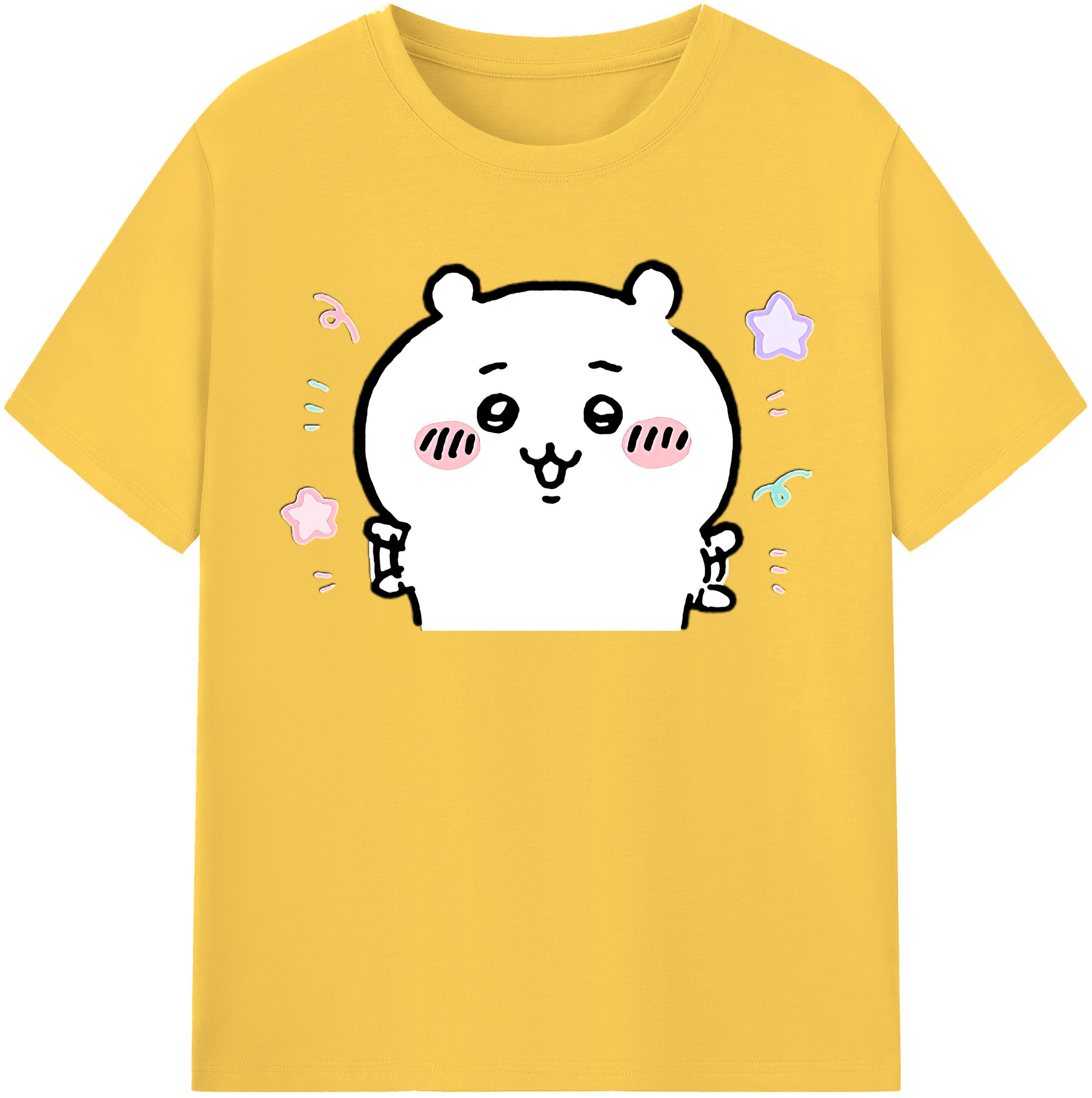 （画像用） ちいかわ ちいかわ Chii-kawa chiikawa 綿100％半袖Tシャツ（フロントプリント）