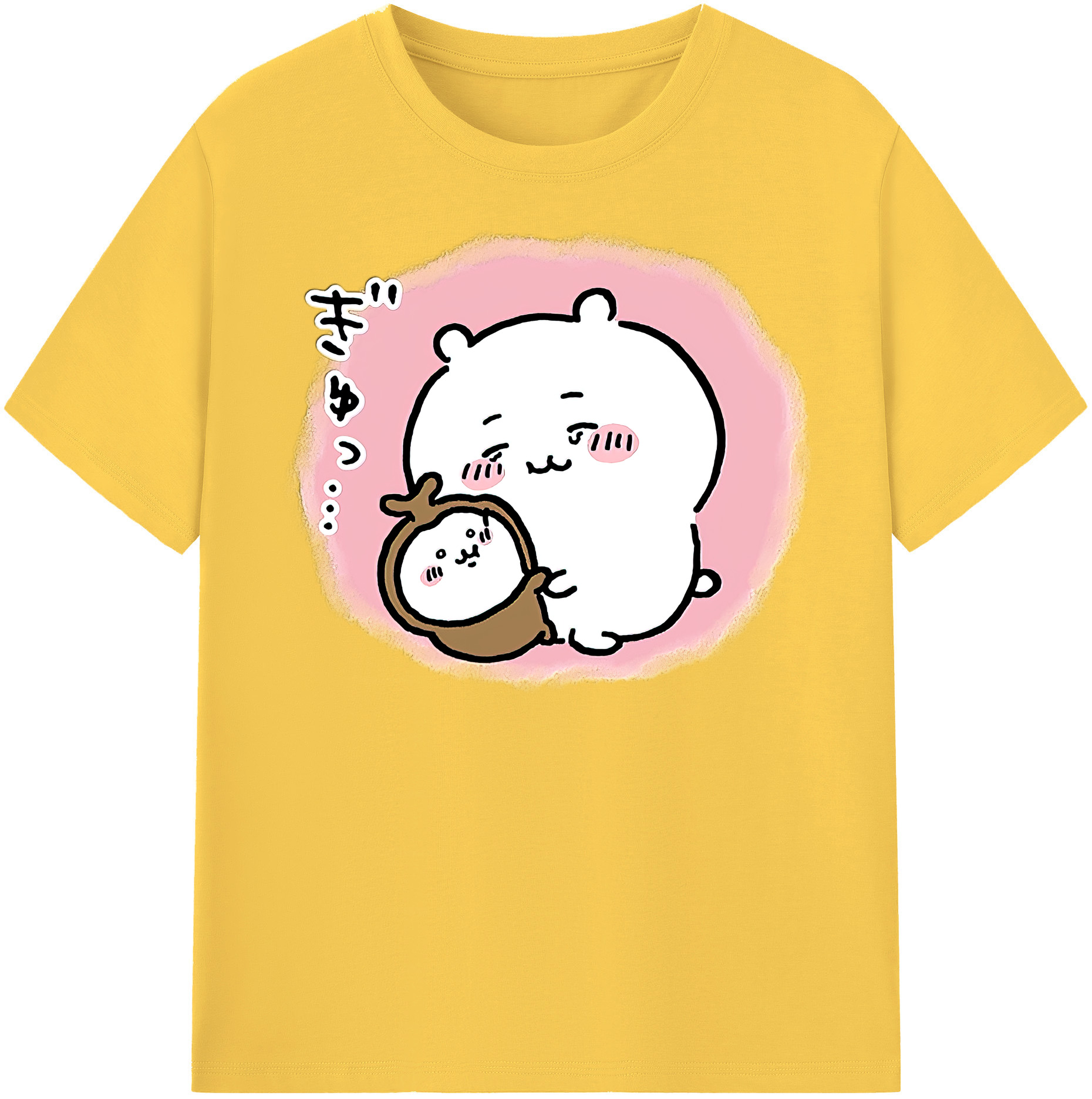 （画像用） ちいかわ ちいかわ Chii-kawa chiikawa 綿100％半袖Tシャツ（フロントプリント）