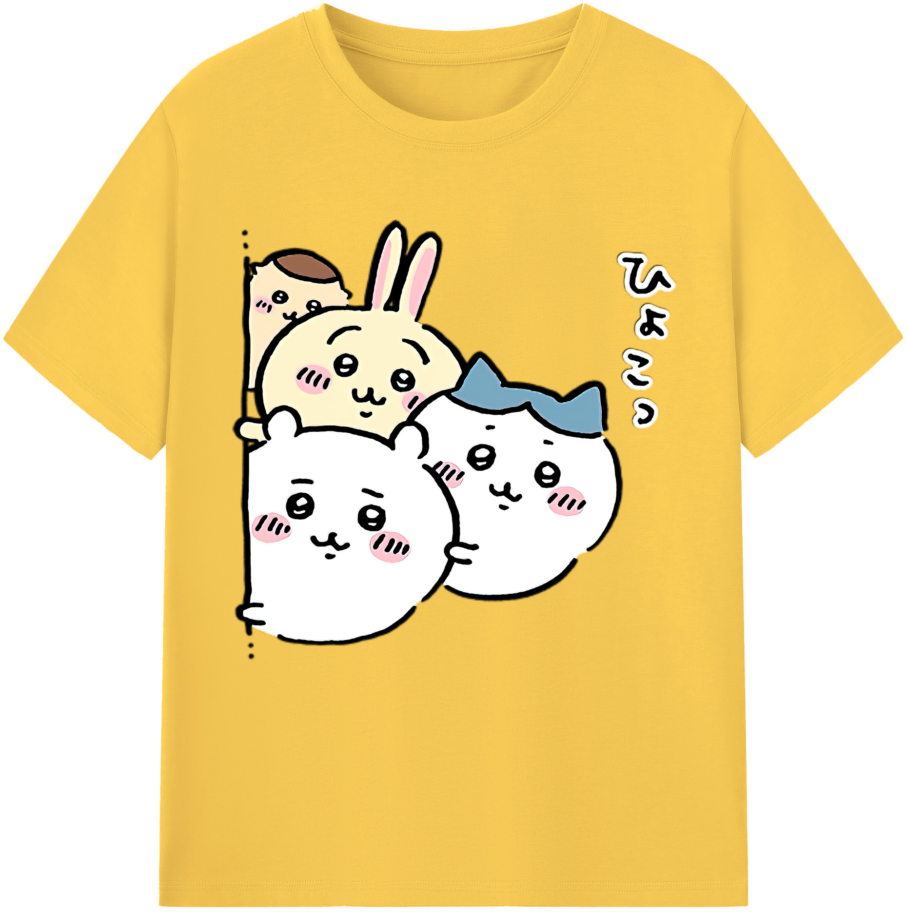 （画像用） ちいかわ ちいかわ Chii-kawa chiikawa 綿100％半袖Tシャツ（フロントプリント）