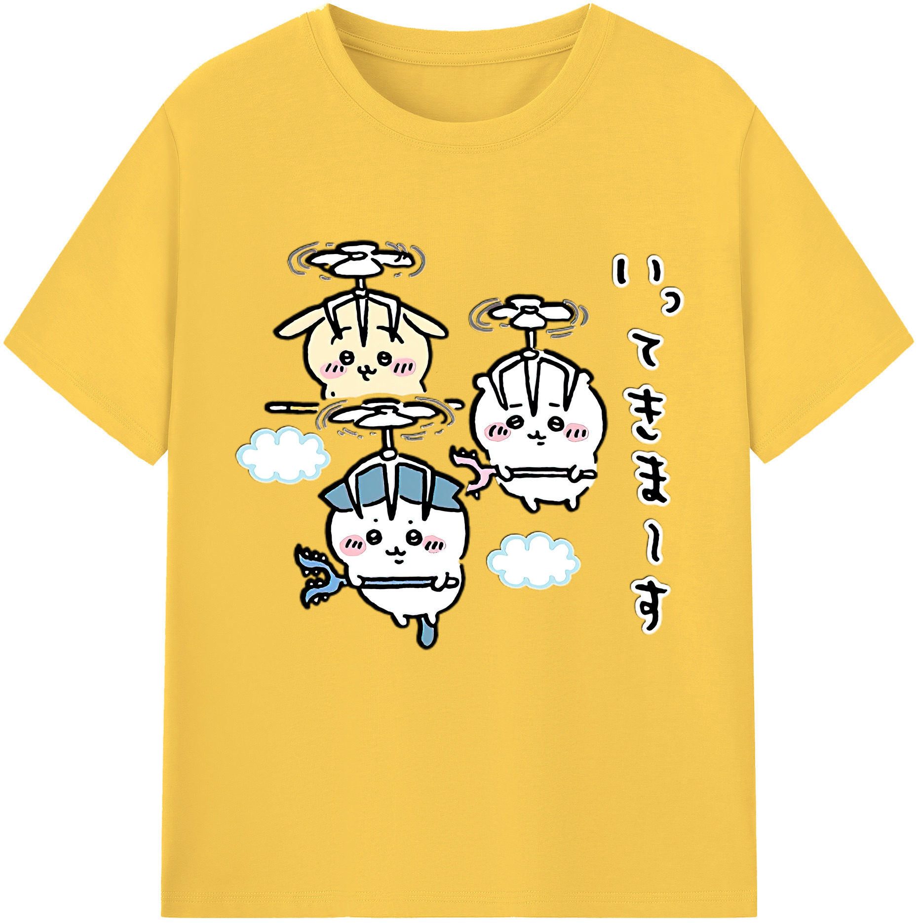 （画像用） ちいかわ ちいかわ Chii-kawa chiikawa 綿100％半袖Tシャツ（フロントプリント）
