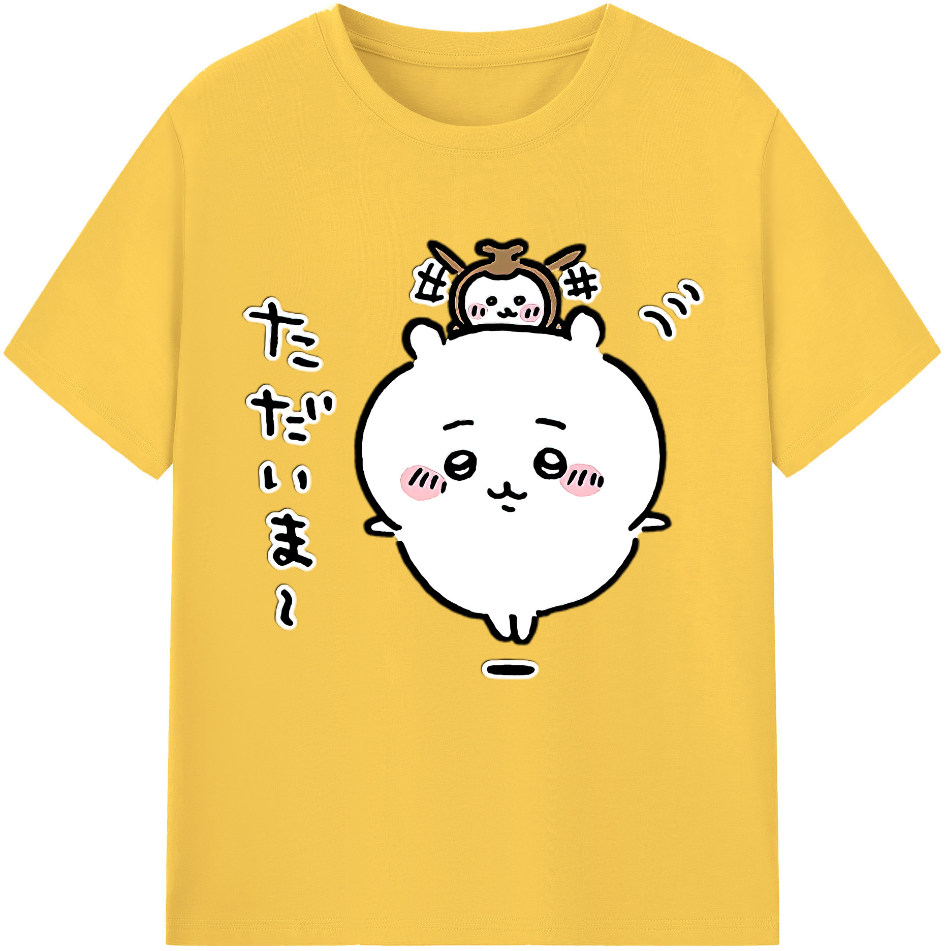 （画像用） ちいかわ ちいかわ Chii-kawa chiikawa 綿100％半袖Tシャツ（フロントプリント）