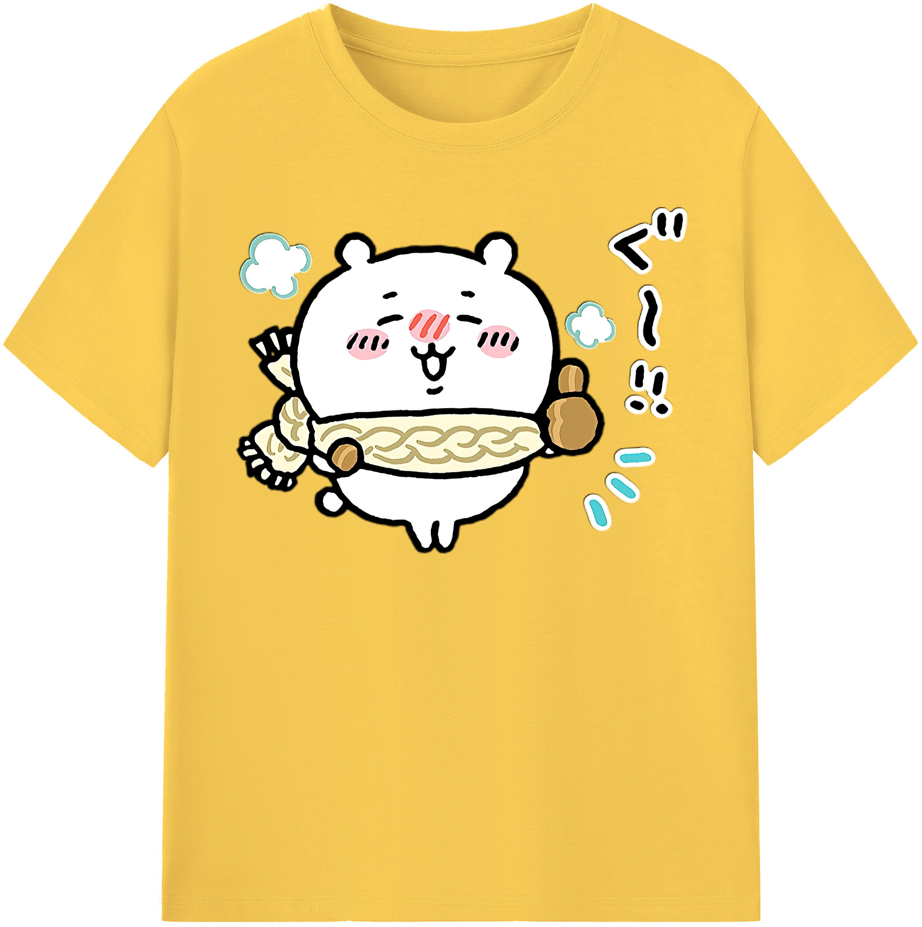 （画像用） ちいかわ ちいかわ Chii-kawa chiikawa 綿100％半袖Tシャツ（フロントプリント）