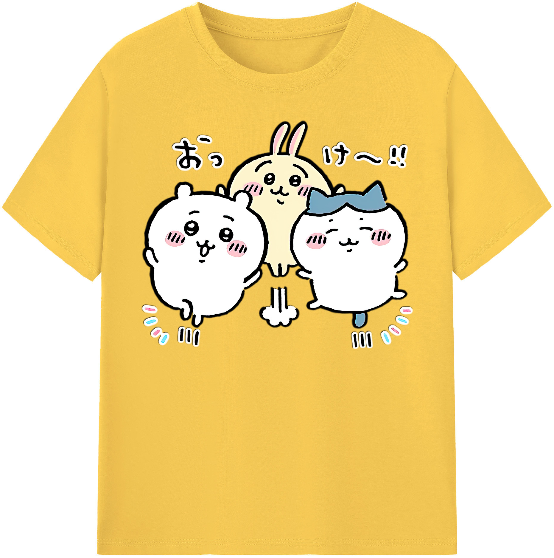 （画像用） ちいかわ ちいかわ Chii-kawa chiikawa 綿100％半袖Tシャツ（フロントプリント）