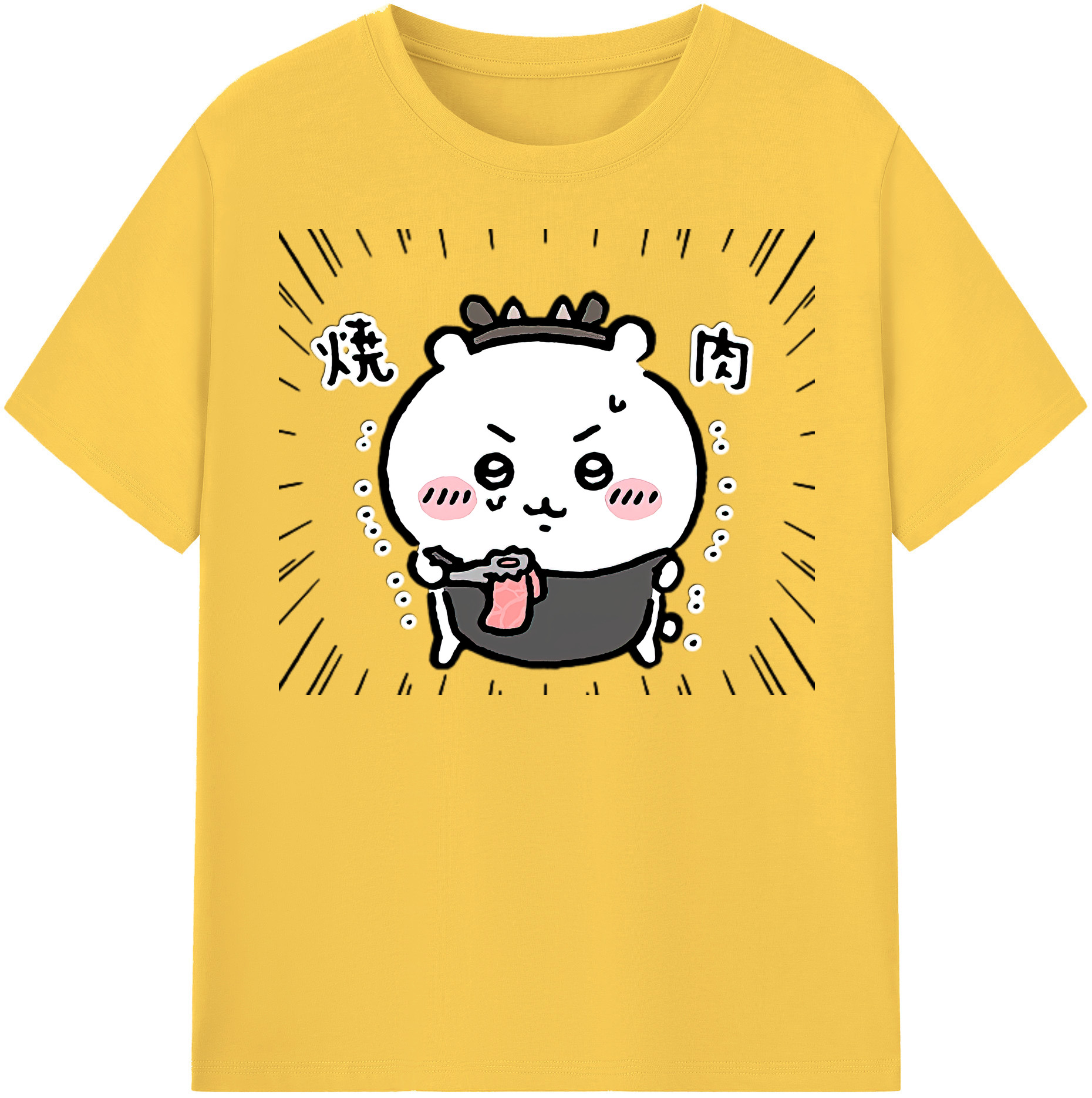 （画像用） ちいかわ ちいかわ Chii-kawa chiikawa 綿100％半袖Tシャツ（フロントプリント）