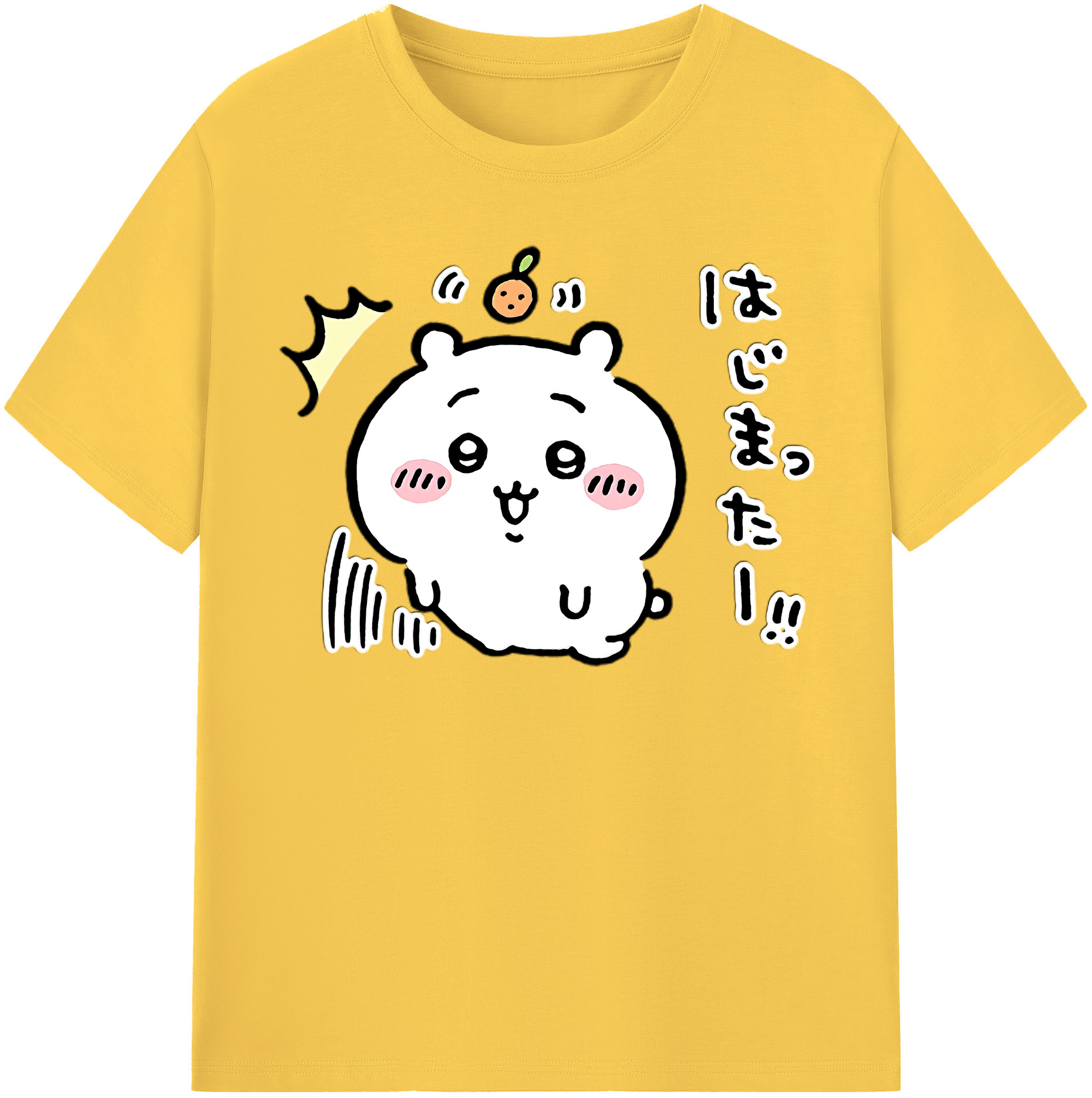（画像用） ちいかわ ちいかわ Chii-kawa chiikawa 綿100％半袖Tシャツ（フロントプリント）