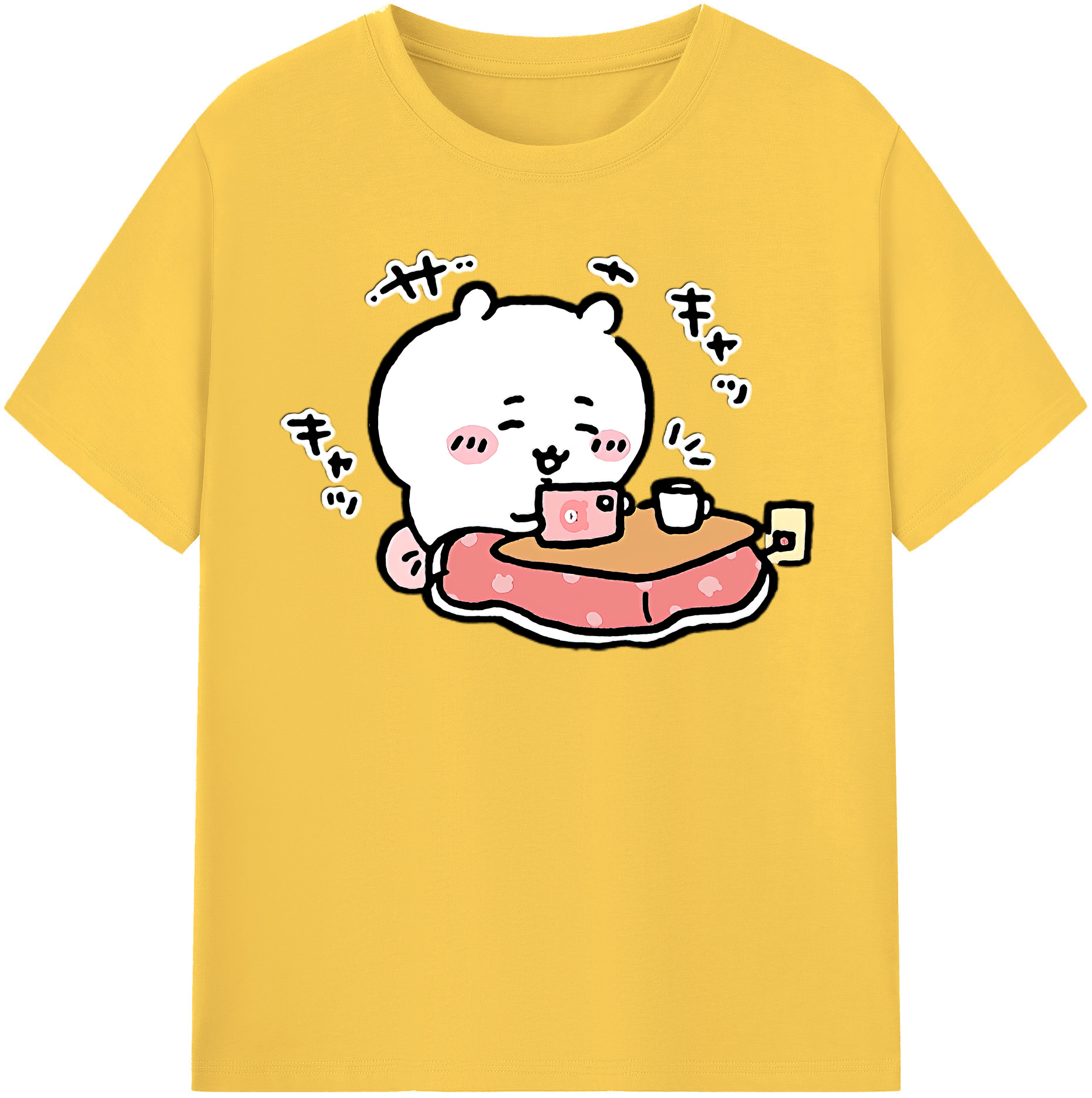 （画像用） ちいかわ ちいかわ Chii-kawa chiikawa 綿100％半袖Tシャツ（フロントプリント）