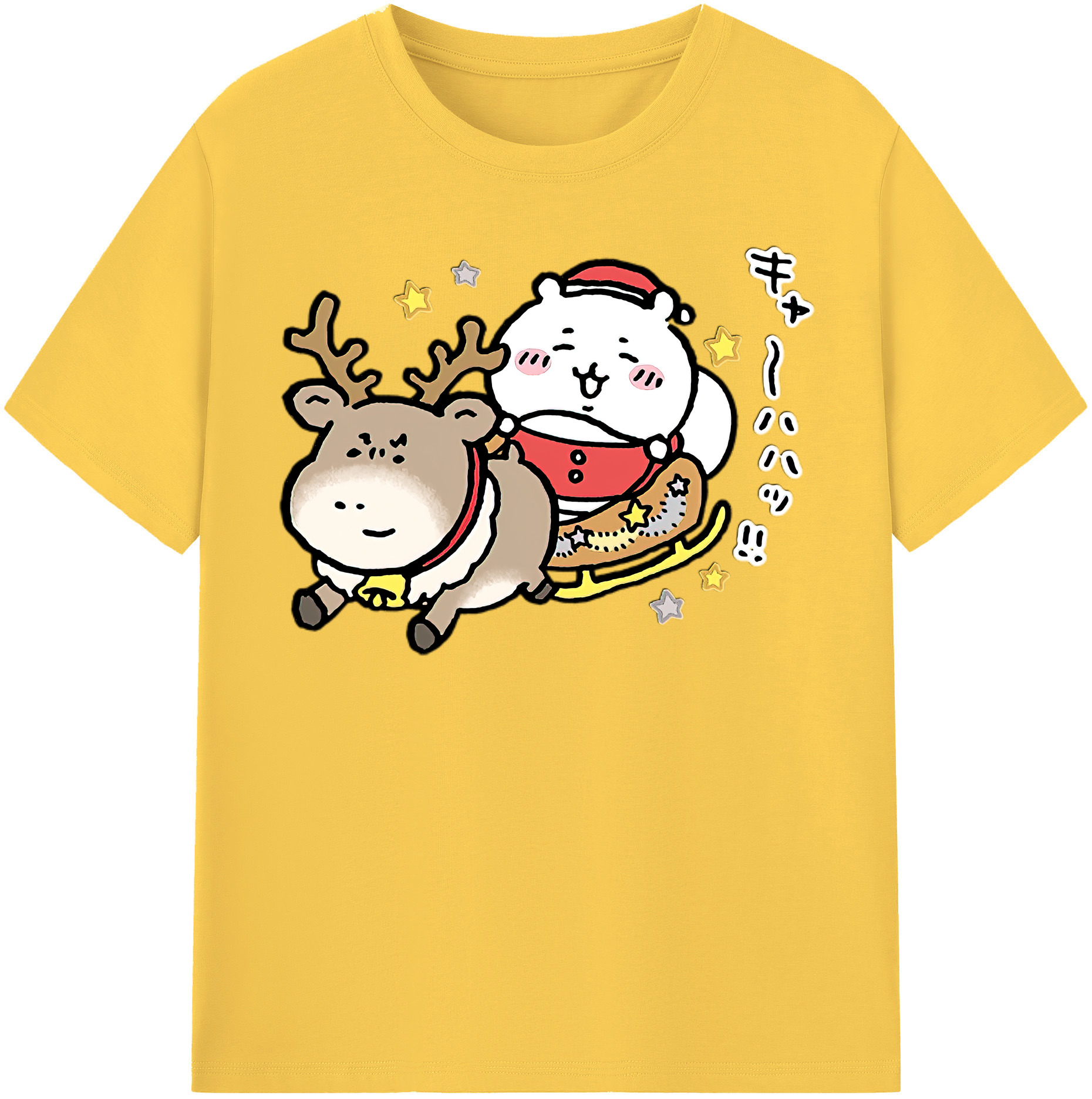 （画像用） ちいかわ ちいかわ Chii-kawa chiikawa 綿100％半袖Tシャツ（フロントプリント）