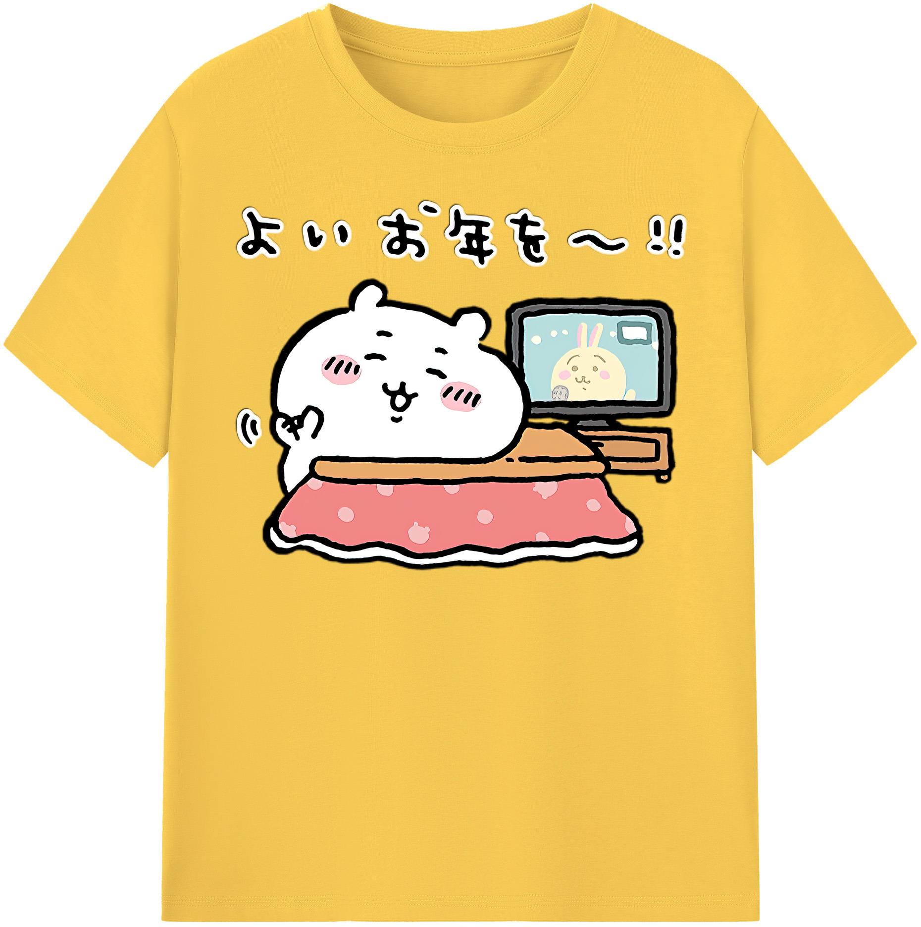 （画像用） ちいかわ ちいかわ Chii-kawa chiikawa 綿100％半袖Tシャツ（フロントプリント）
