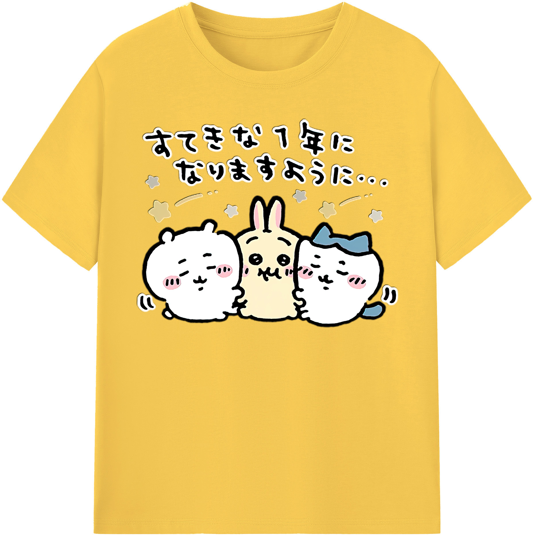 （画像用） ちいかわ ちいかわ Chii-kawa chiikawa 綿100％半袖Tシャツ（フロントプリント）