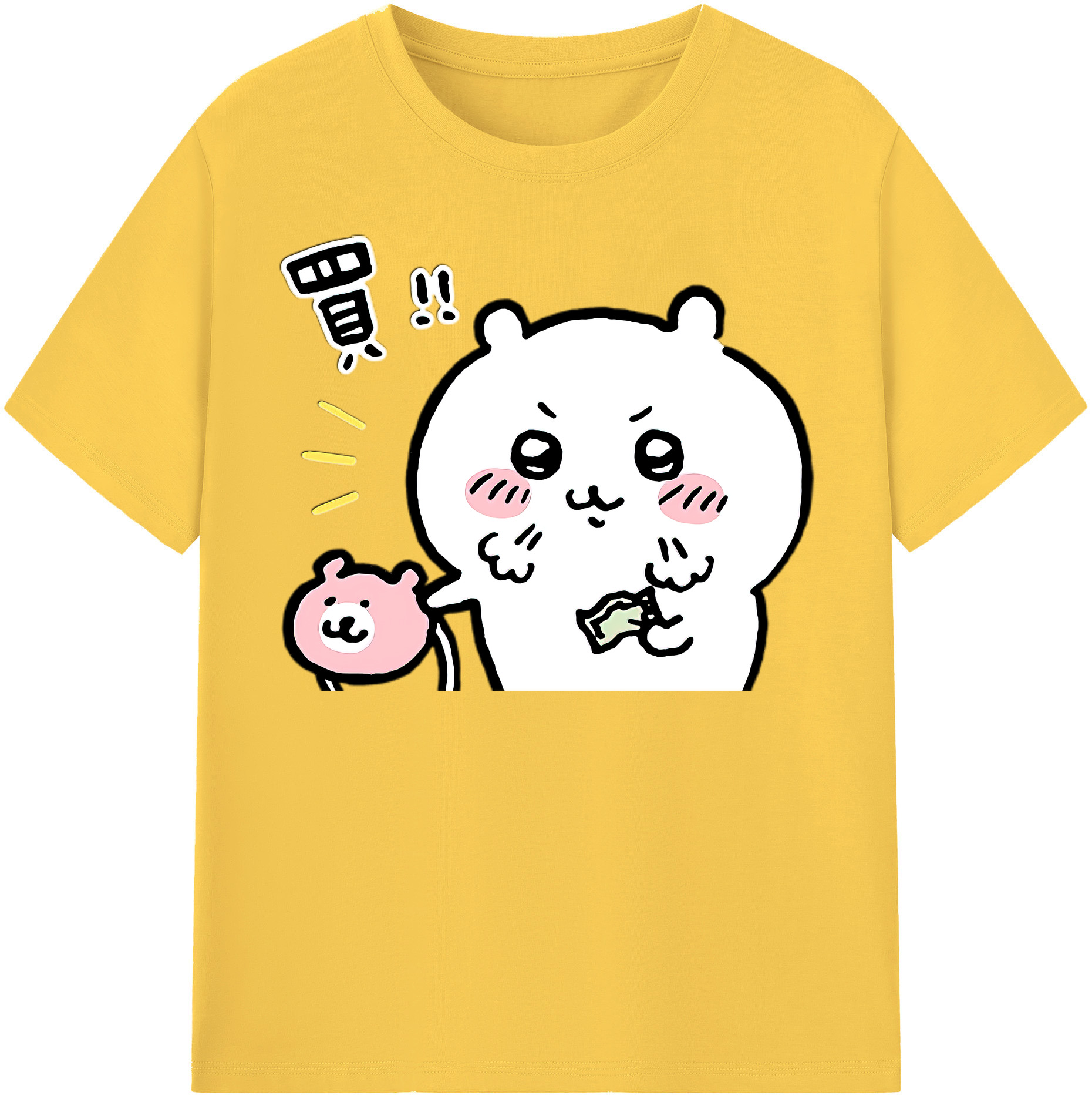 （画像用） ちいかわ ちいかわ Chii-kawa chiikawa 綿100％半袖Tシャツ（フロントプリント）