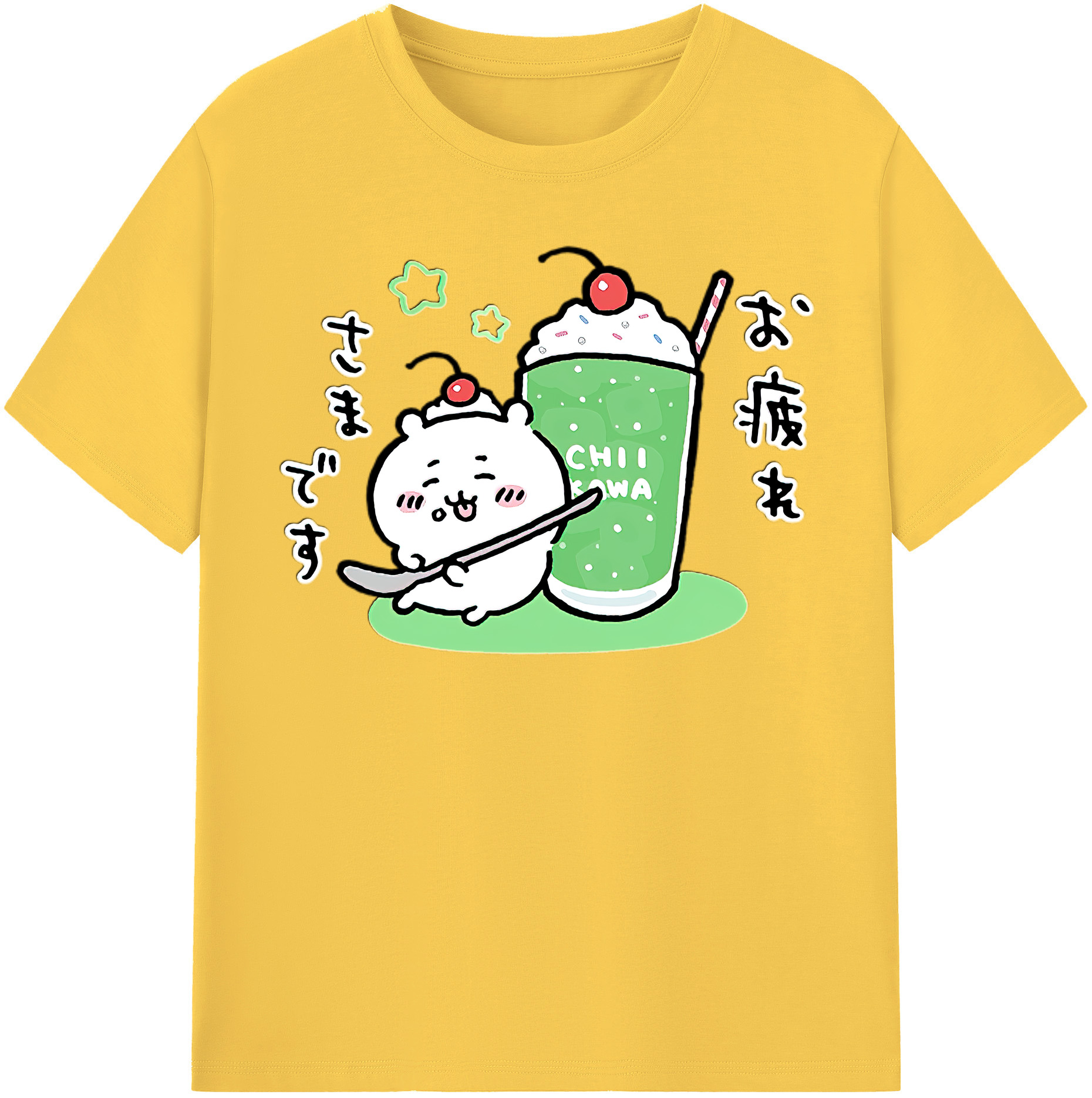 （画像用） ちいかわ ちいかわ Chii-kawa chiikawa 綿100％半袖Tシャツ（フロントプリント）
