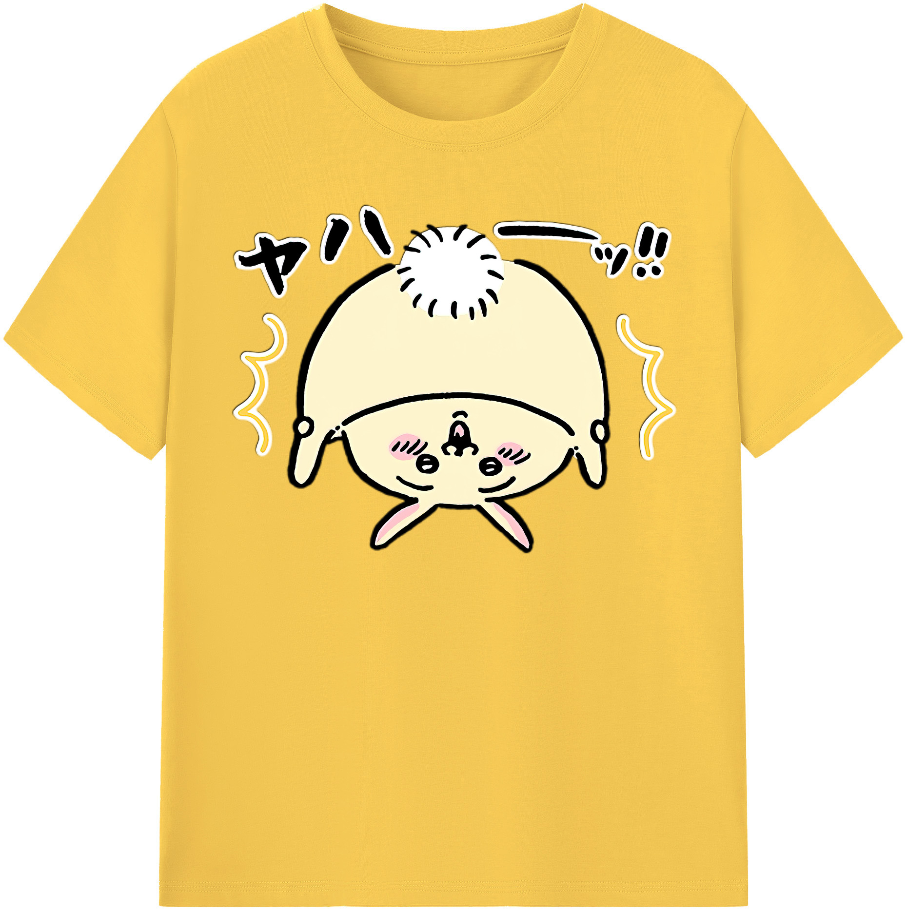 （画像用） ちいかわ うさぎ Chii-kawa usagi 綿100％半袖Tシャツ（フロントプリント）