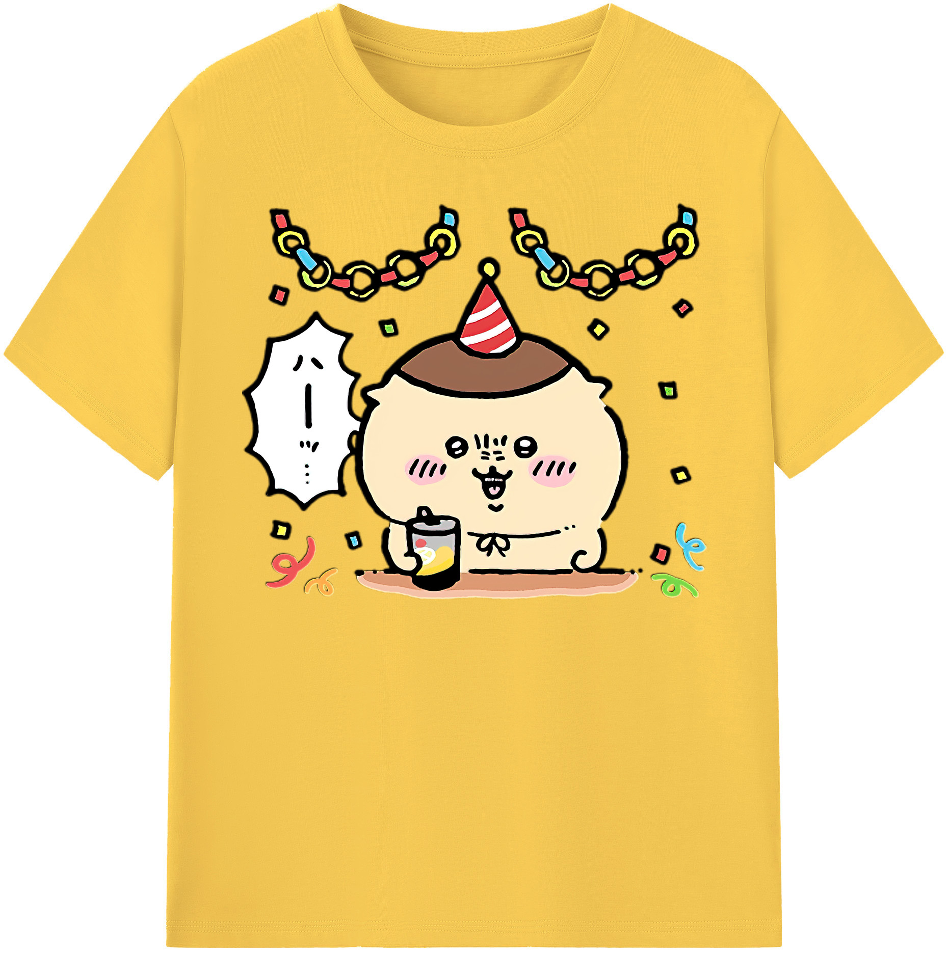 （画像用） ちいかわ くりまんじゅう Chii-kawa kuri manjū 綿100％半袖Tシャツ（フロントプリント）