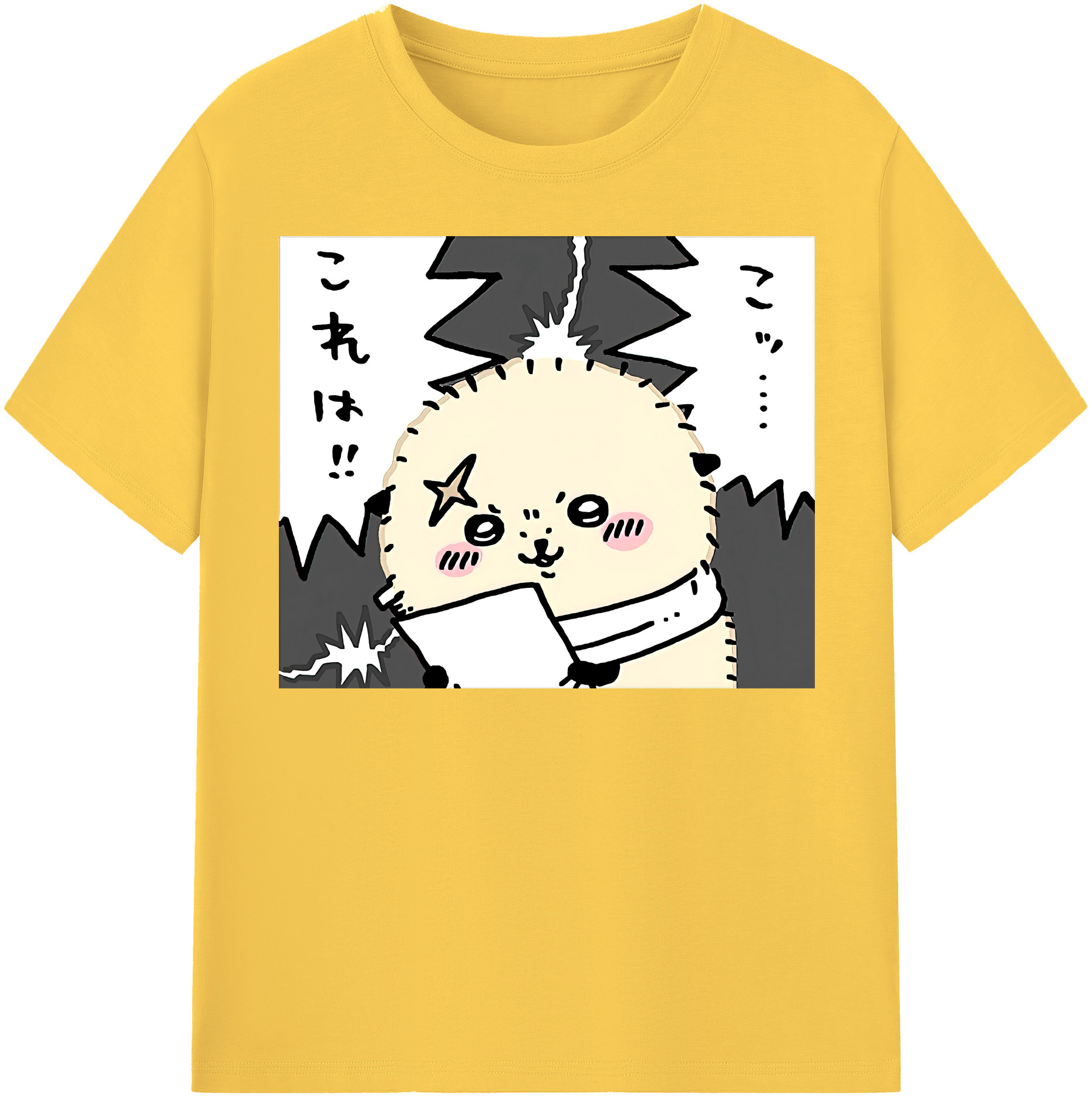 （画像用） ちいかわ ラッコ Chii-kawa Sea otter 綿100％半袖Tシャツ（フロントプリント）