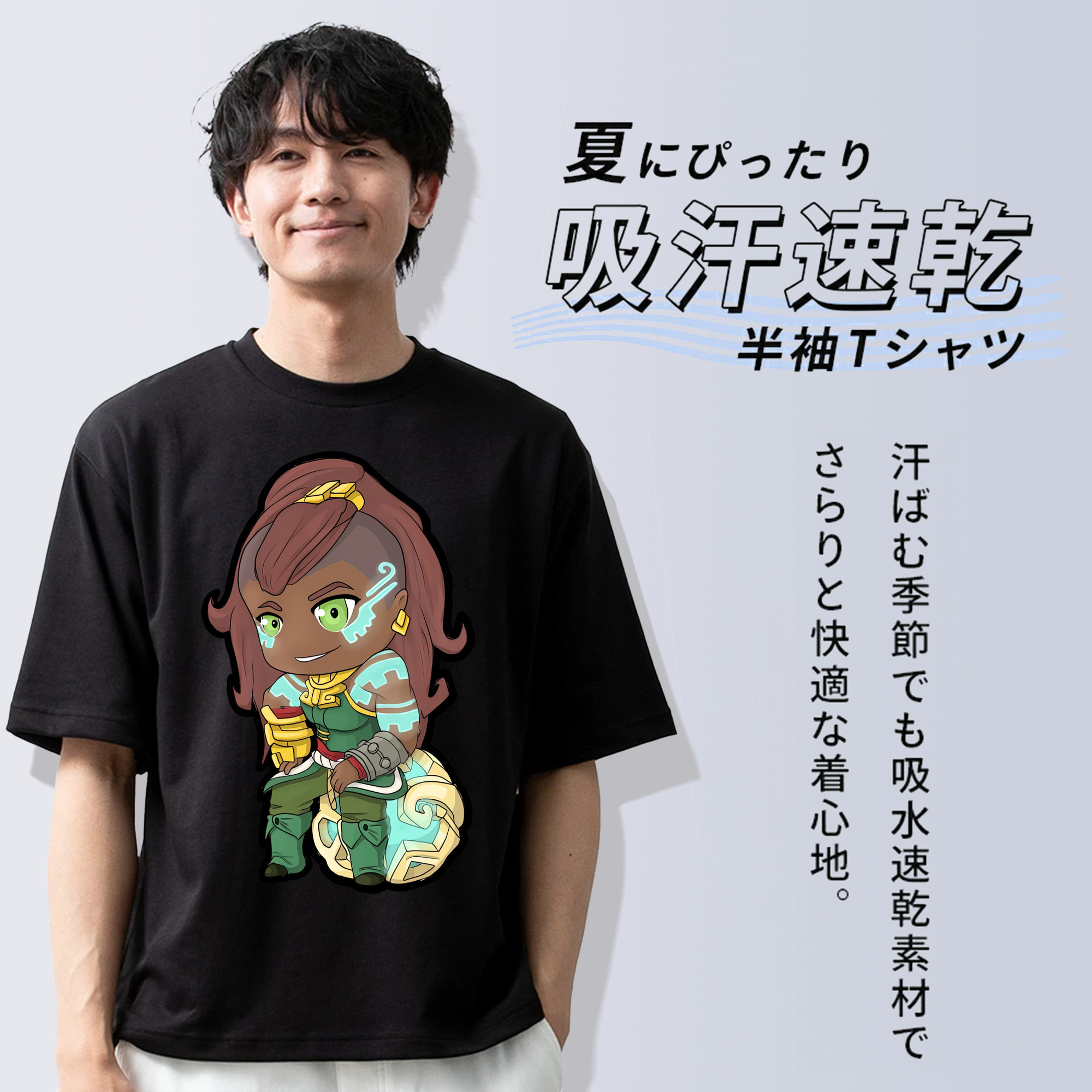 ちいかわ ハチワレ Chii-kawa hachiware 綿100％半袖Tシャツ（フロントプリント）