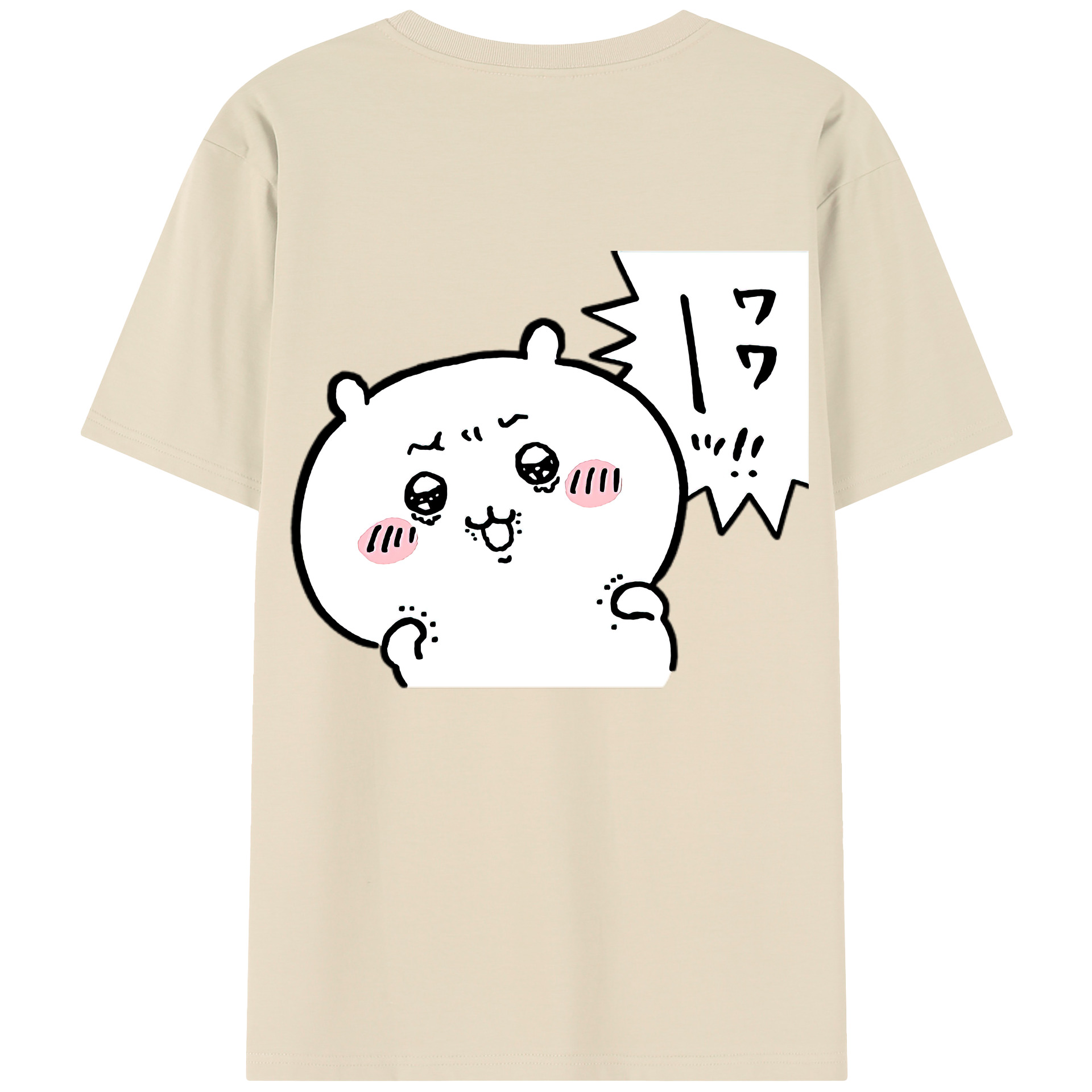 （画像用） ちいかわ ちいかわ Chii-kawa chiikawa 綿100％半袖Tシャツ（背面プリント）