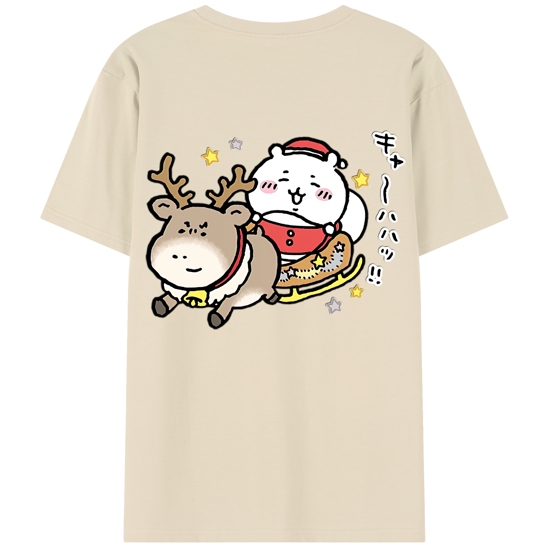 （画像用） ちいかわ ちいかわ Chii-kawa chiikawa 綿100％半袖Tシャツ（背面プリント）