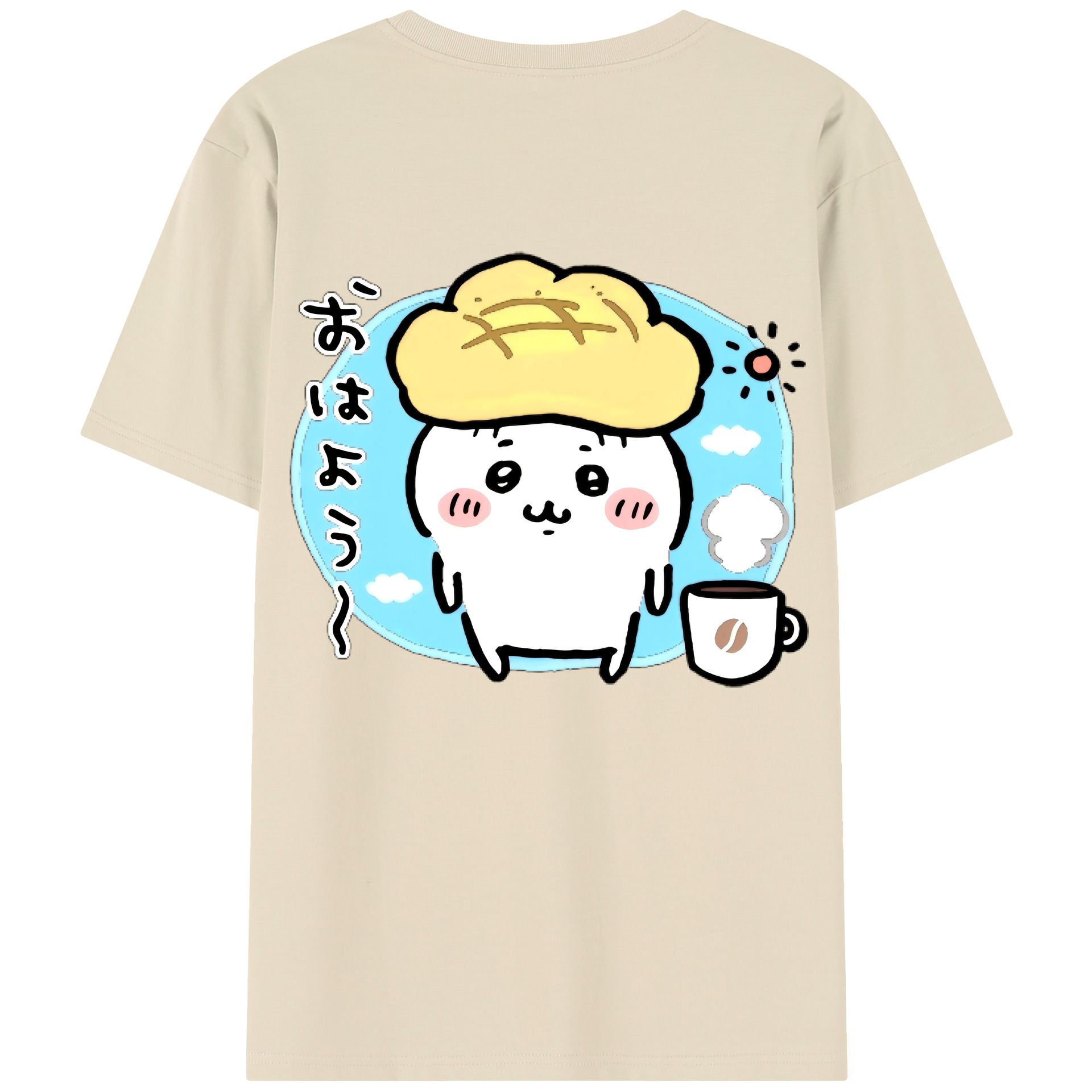 （画像用） ちいかわ ちいかわ Chii-kawa chiikawa 綿100％半袖Tシャツ（背面プリント）