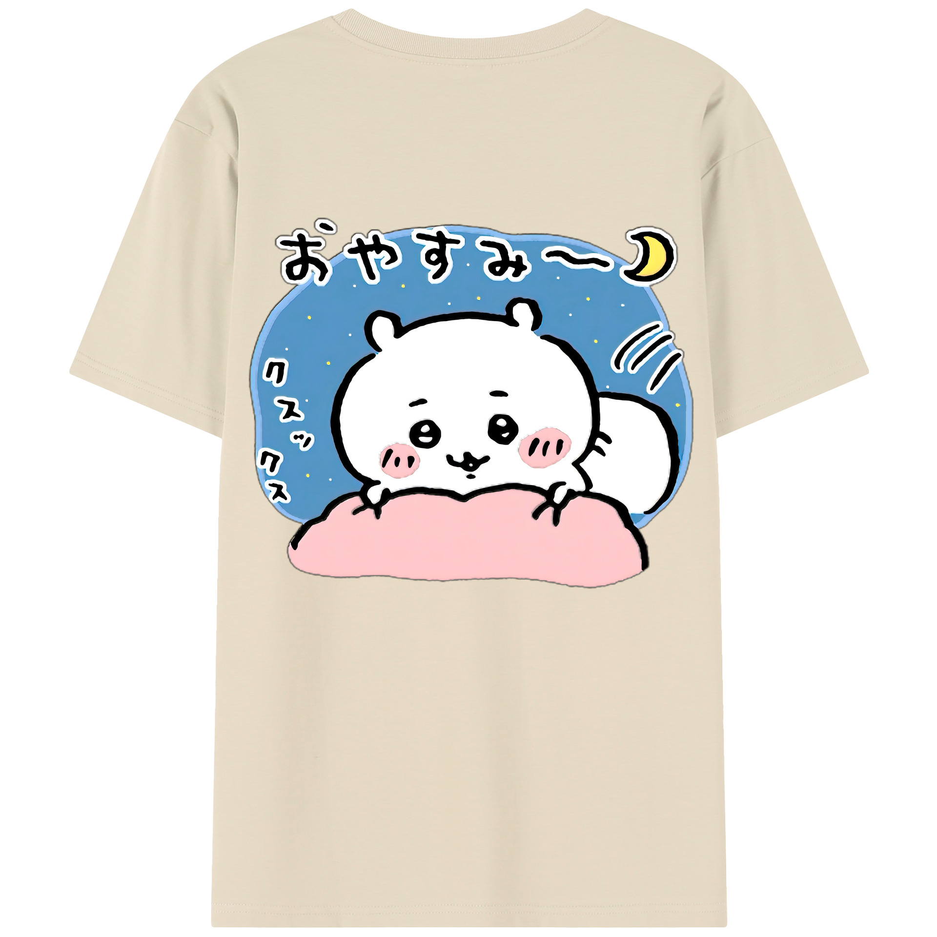 （画像用） ちいかわ ちいかわ Chii-kawa chiikawa 綿100％半袖Tシャツ（背面プリント）