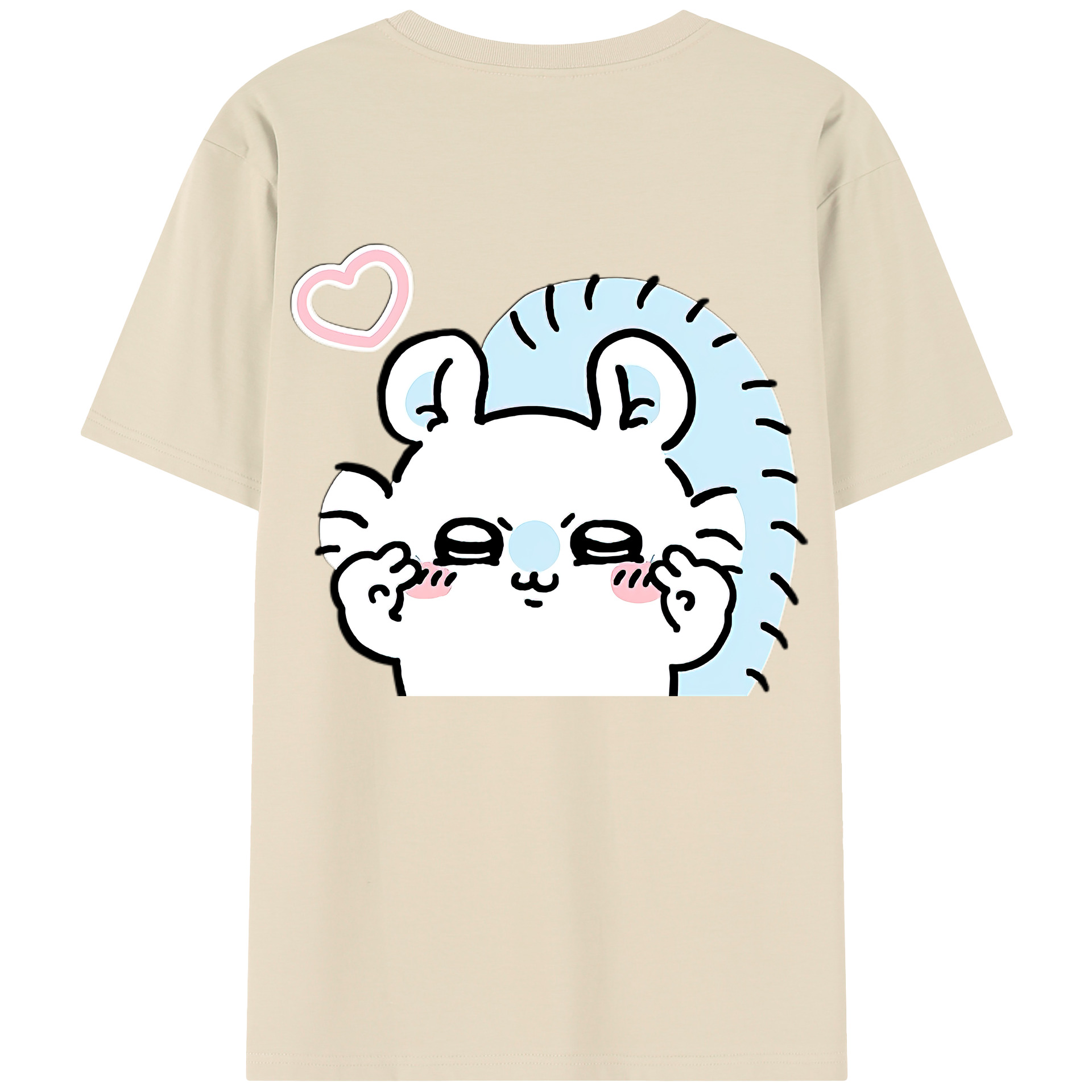 （画像用） ちいかわ モモンガ Chii-kawa Momonga 綿100％半袖Tシャツ（背面プリント）