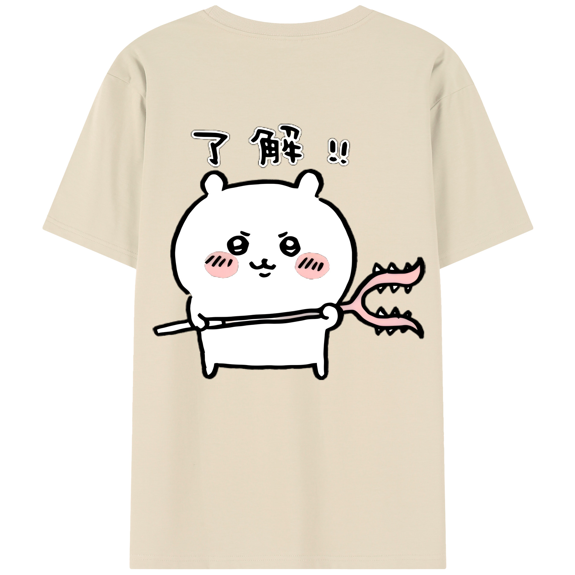 （画像用） ちいかわ ちいかわ Chii-kawa chiikawa 綿100％半袖Tシャツ（背面プリント）