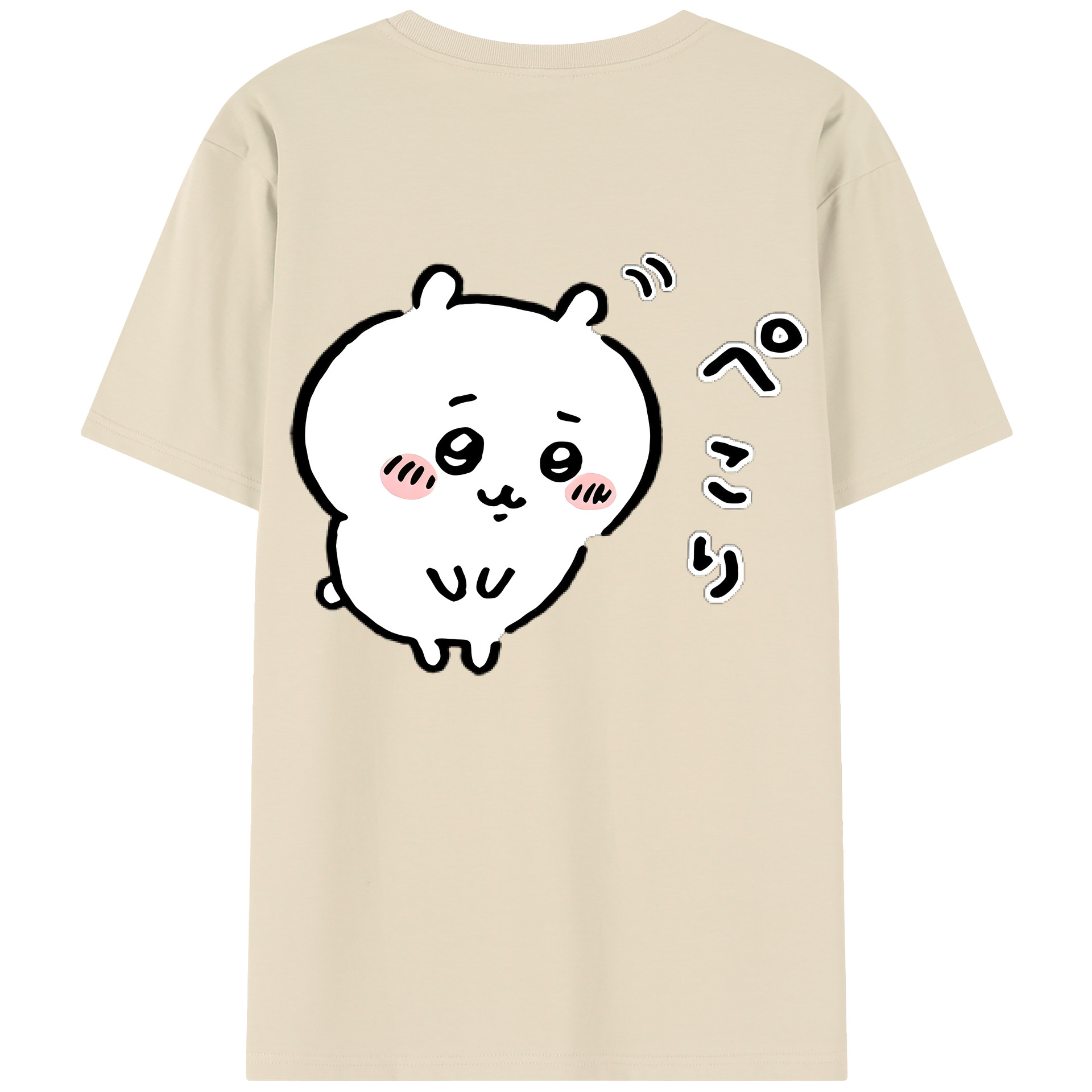 （画像用） ちいかわ ちいかわ Chii-kawa chiikawa 綿100％半袖Tシャツ（背面プリント）