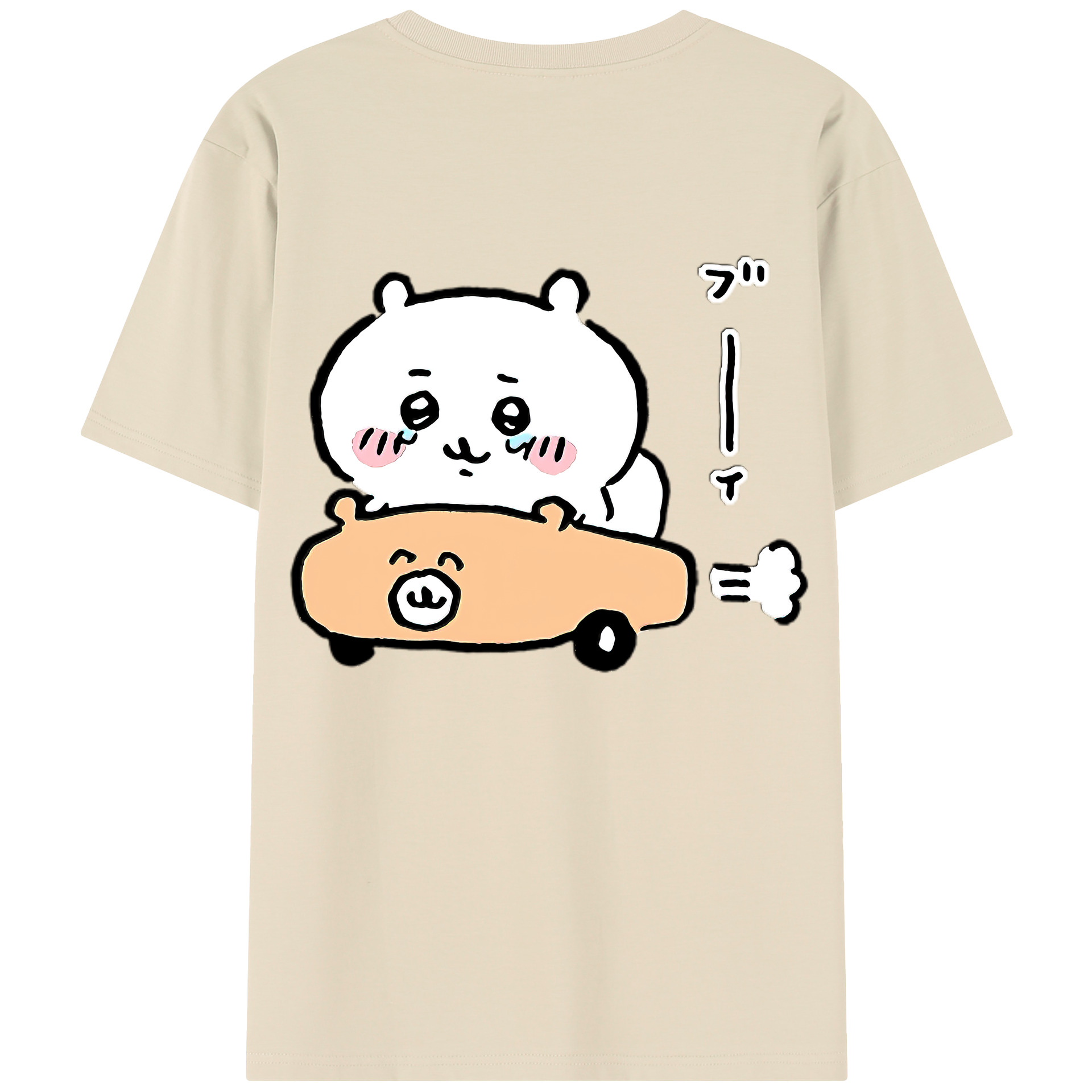 （画像用） ちいかわ ちいかわ Chii-kawa chiikawa 綿100％半袖Tシャツ（背面プリント）