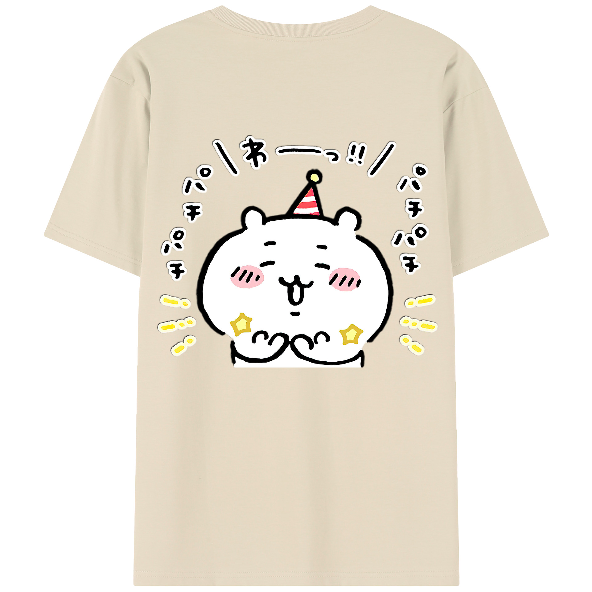 （画像用） ちいかわ ちいかわ Chii-kawa chiikawa 綿100％半袖Tシャツ（背面プリント）
