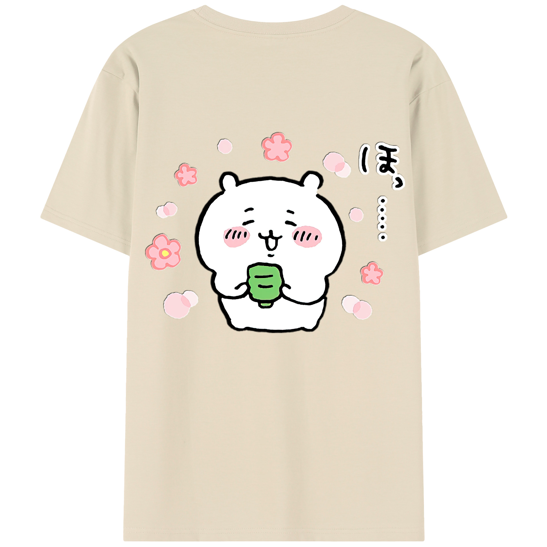 （画像用） ちいかわ ちいかわ Chii-kawa chiikawa 綿100％半袖Tシャツ（背面プリント）