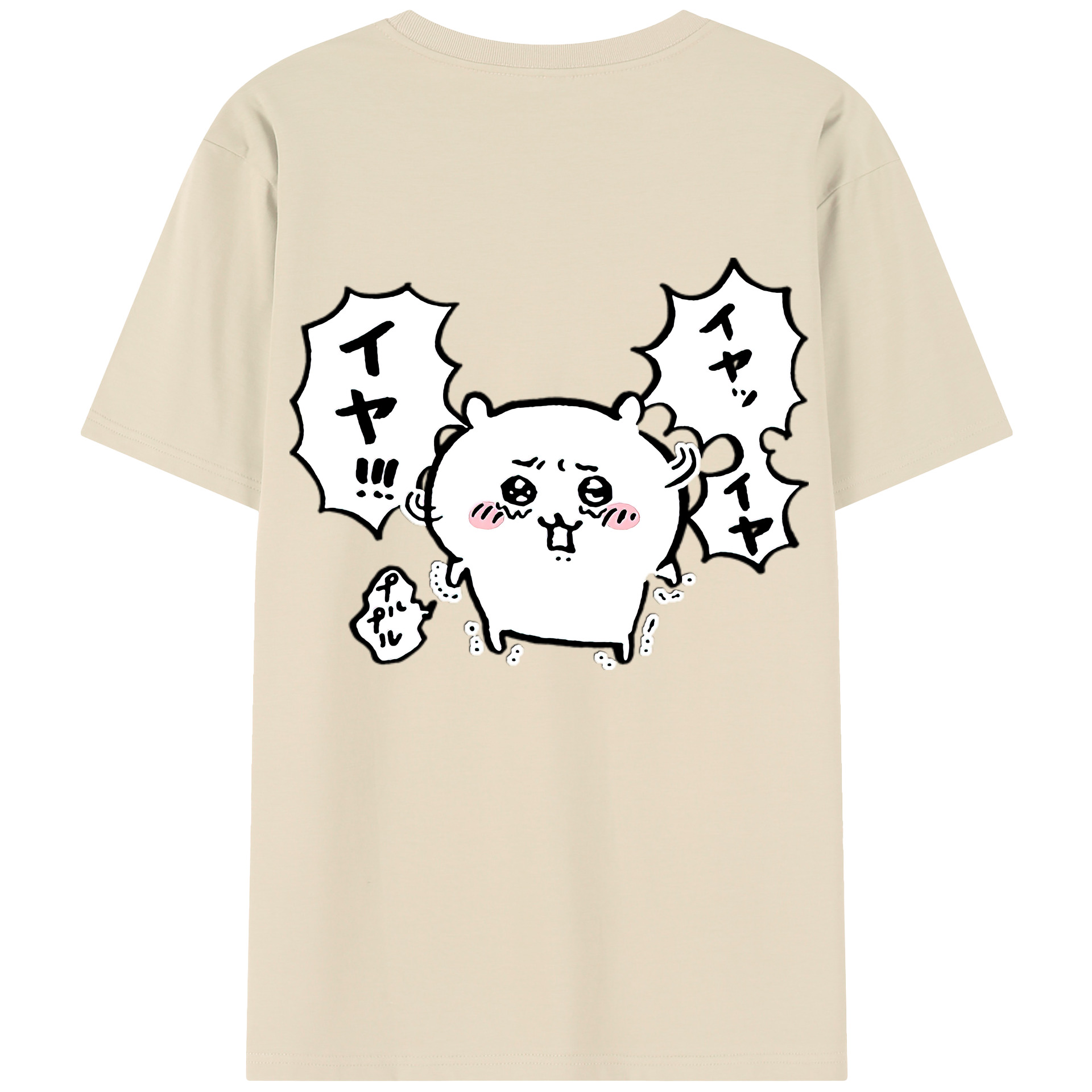 （画像用） ちいかわ ちいかわ Chii-kawa chiikawa 綿100％半袖Tシャツ（背面プリント）